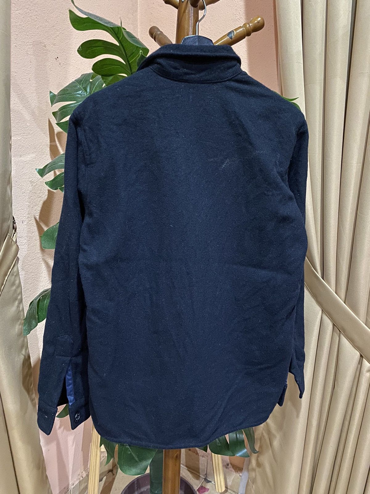 Blue Blue Japan × HOLLYWOOD RANCH MARKET Blue Blue H.Ranch Market Vintage Black Wool Shirt Jacket Size US M / EU 48-50 / 2 - 10 Thumbnail