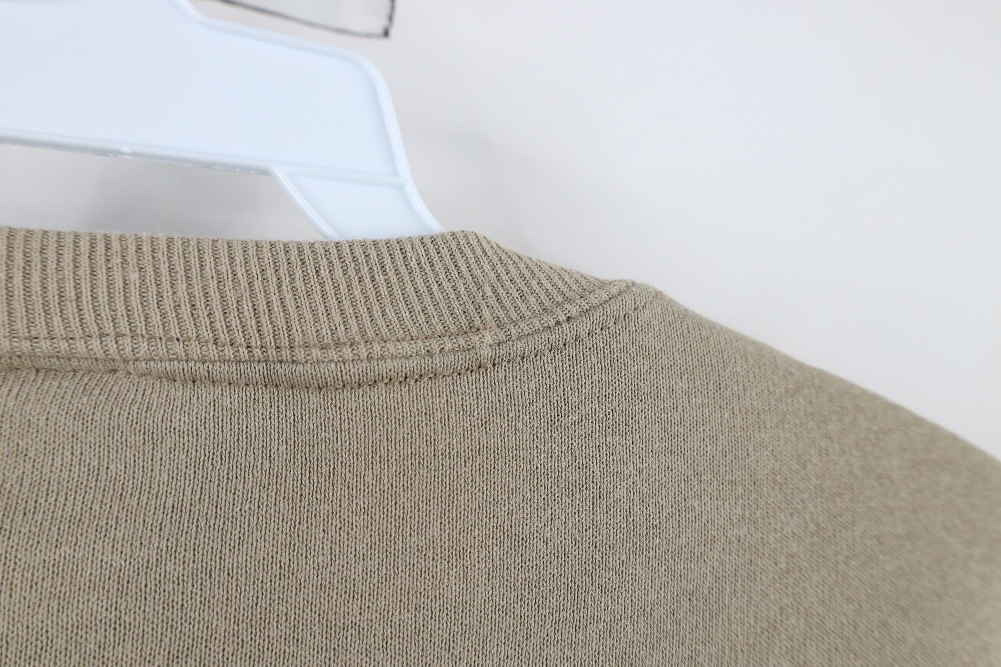 Vintage Vintage 90s Streetwear Crewneck Sweatshirt Beige Khaki USA Size US XL / EU 56 / 4 - 8 Thumbnail