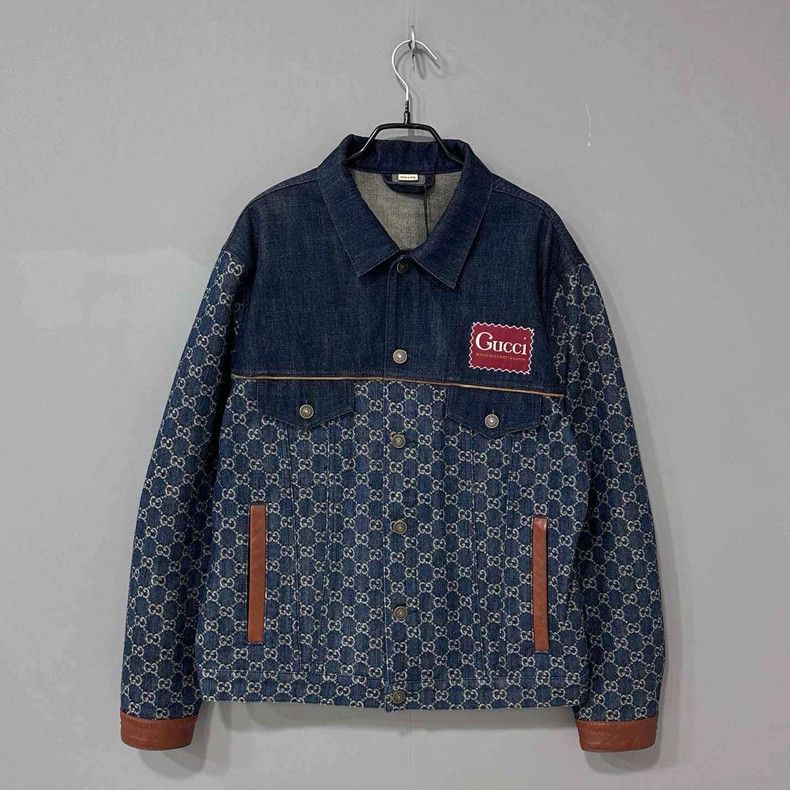 Gucci Gucci Full-print double G label logo denim jacket 2506-Next Size US S / EU 44-46 / 1 - 1 Thumbnail