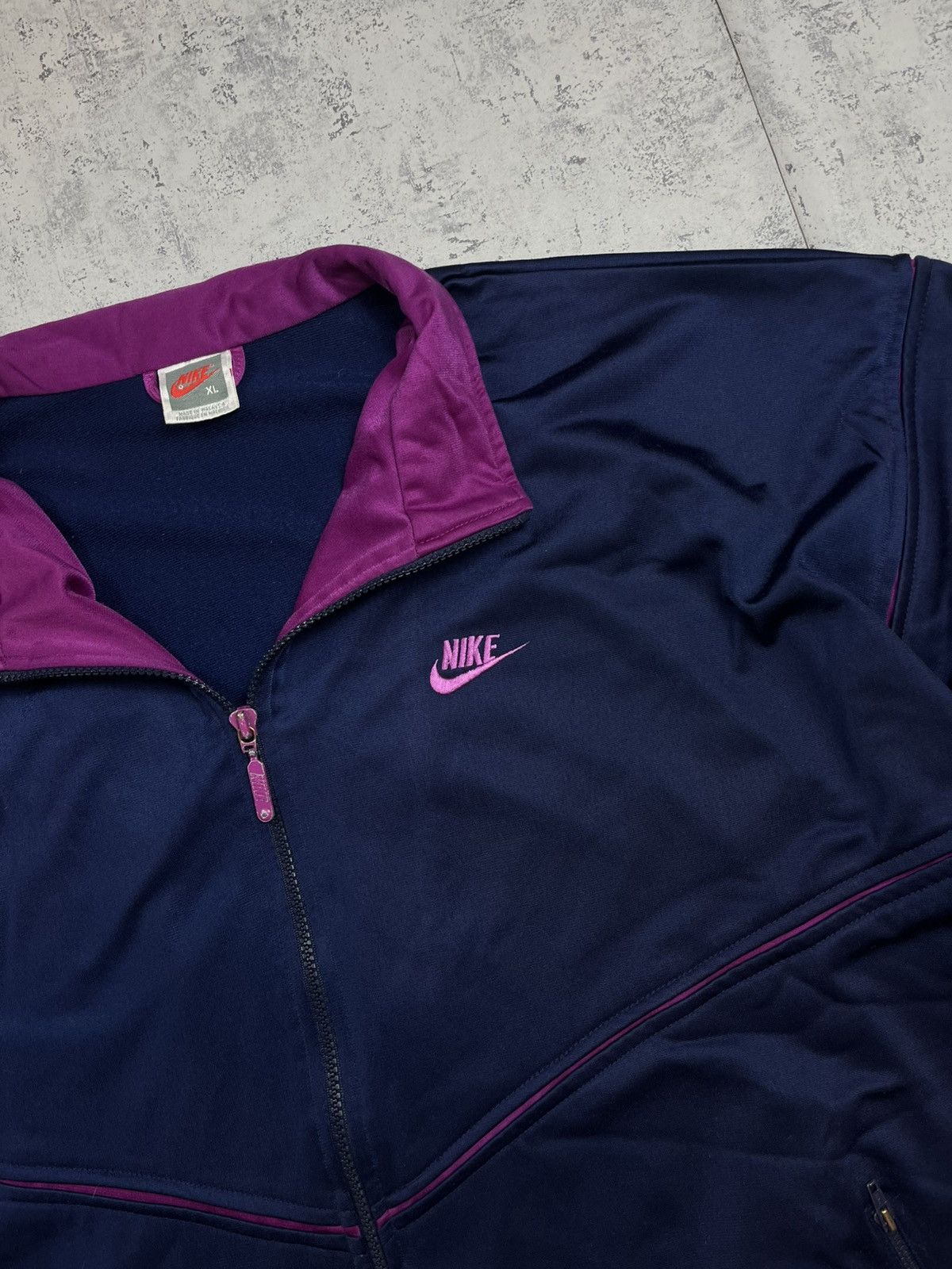 Nike × Vintage 80’s NIKE RETRO BOXY SWOOSH LOGO TRACK JACKET Y2K VINTAGE Size US XL / EU 56 / 4 - 2 Thumbnail