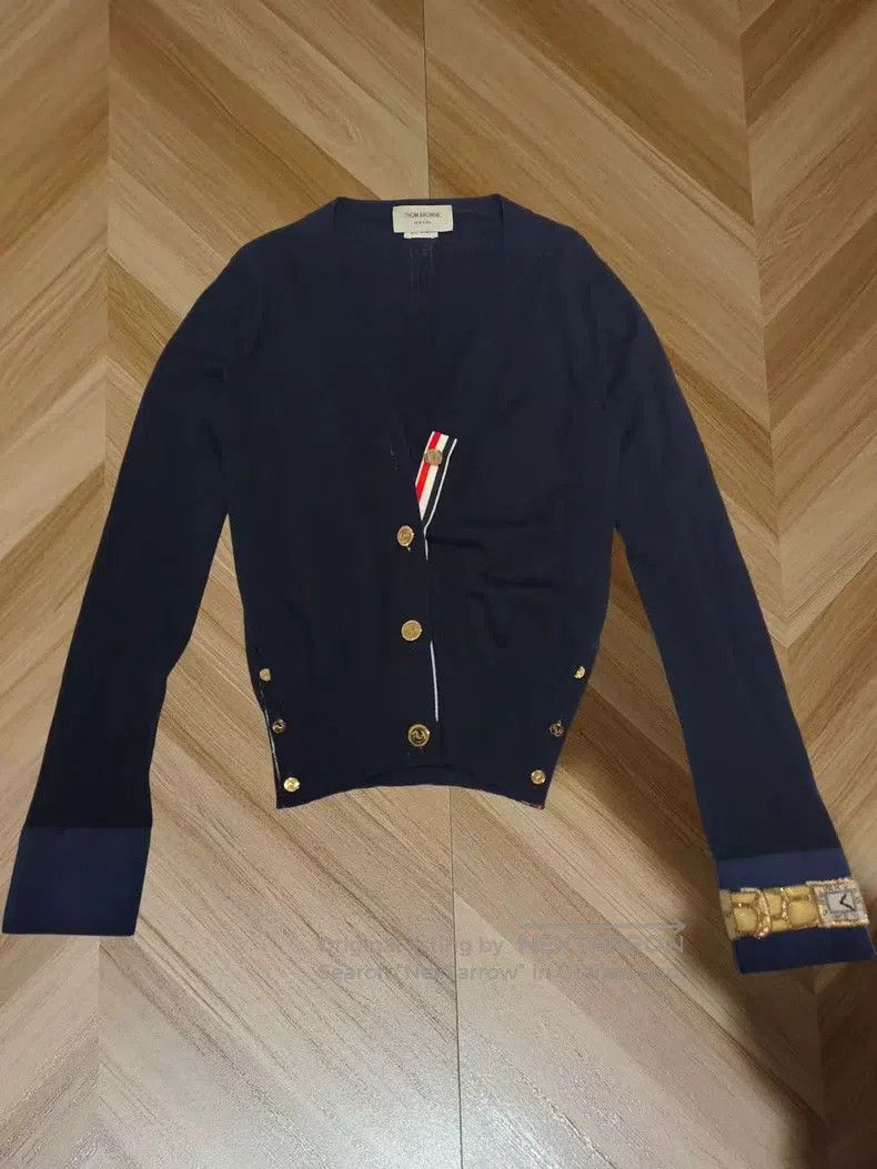Thom Browne Thom Browne Blue wool cardigan Size XS / US 0-2 / IT 36-38 - 1 Thumbnail