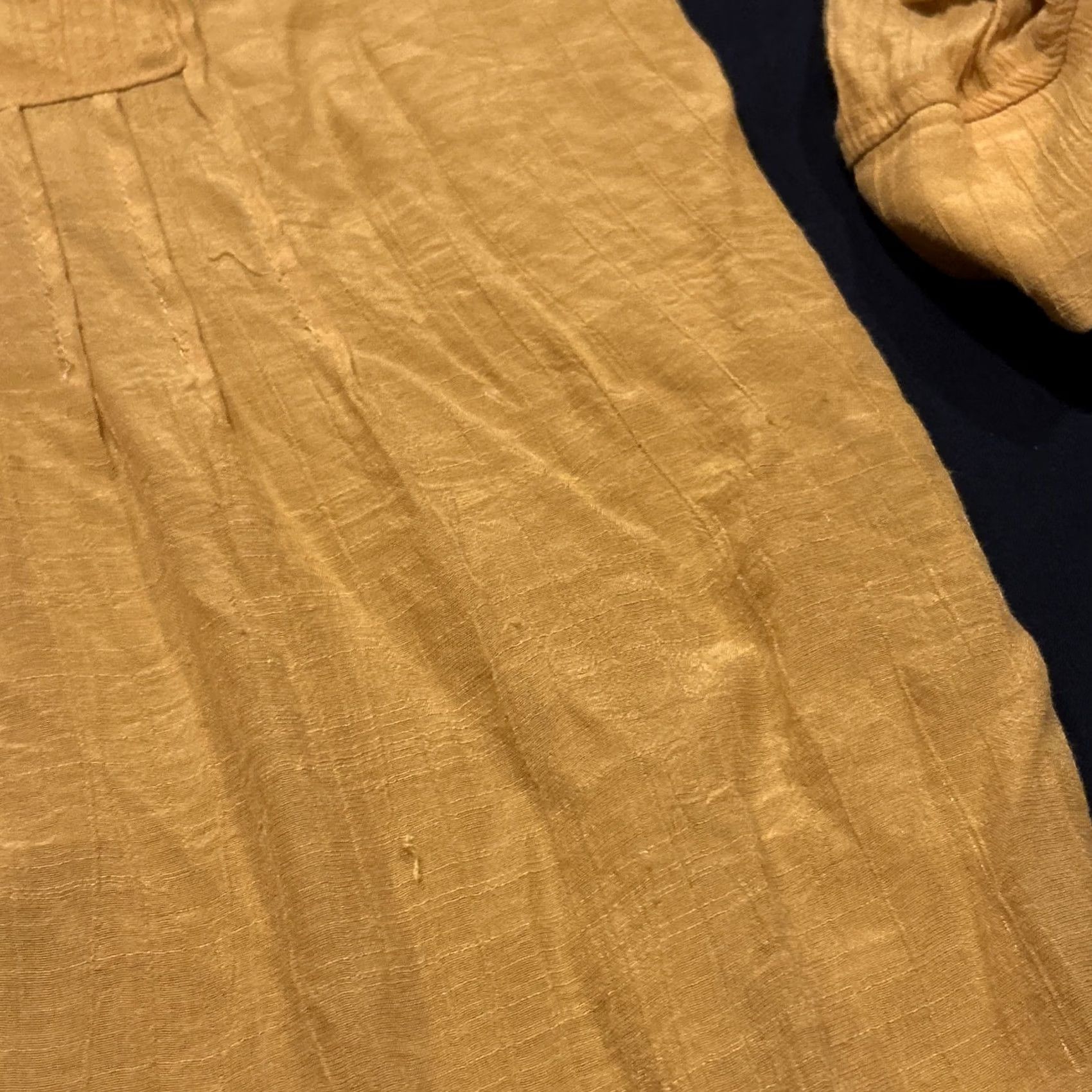 Vintage Cocomo Tunic Shirt Women 3/4 Sleeve Button Split Neck Yellow Bohemian Lightweight Polyester Rayon M Size M / US 6-8 / IT 42-44 - 2 Thumbnail