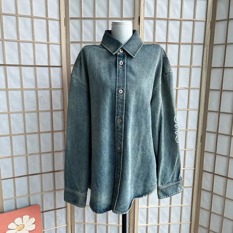 Loewe Loewe Blue Cotton Women's Jacket 0089 Size XL / US 12-14 / IT 48-50 - 1 Thumbnail