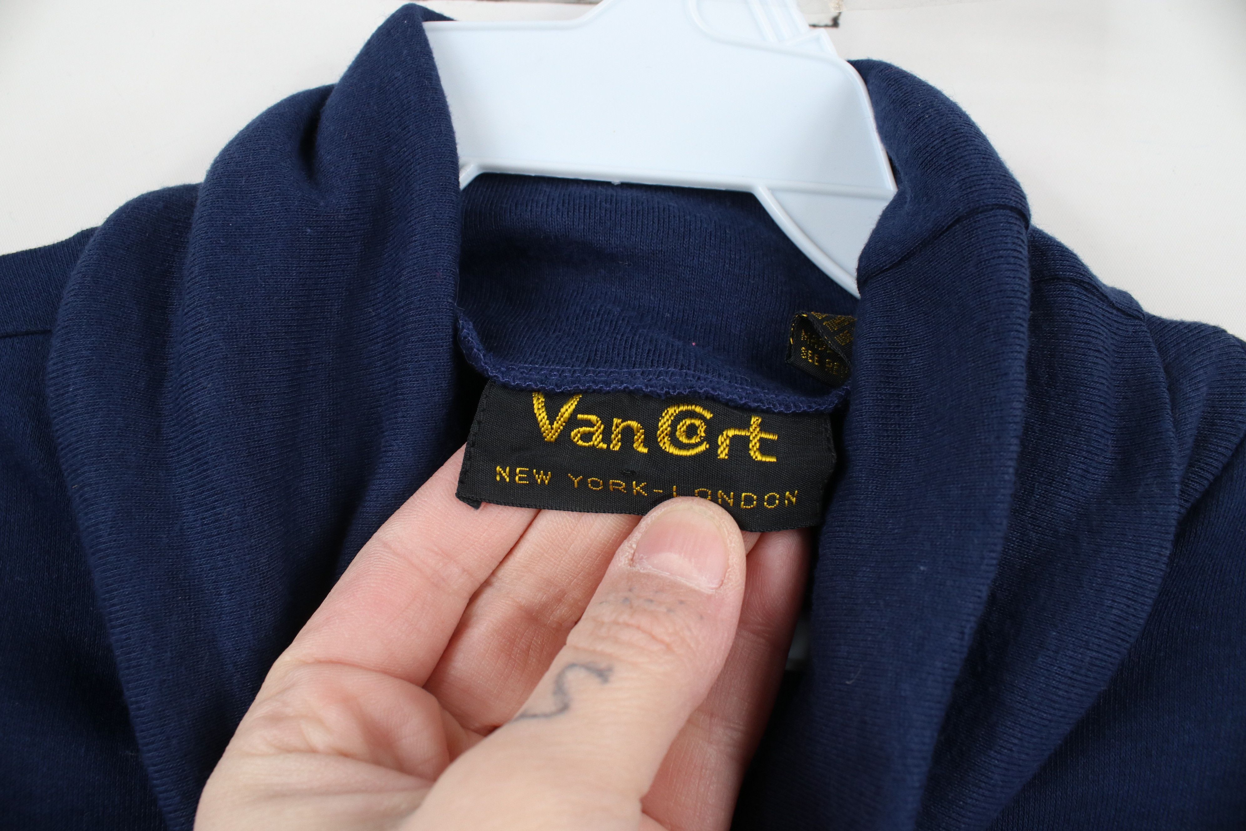 Vintage Vintage 90s Streetwear Long Sleeve Turtleneck T-Shirt Blue Size US XL / EU 56 / 4 - 4 Thumbnail