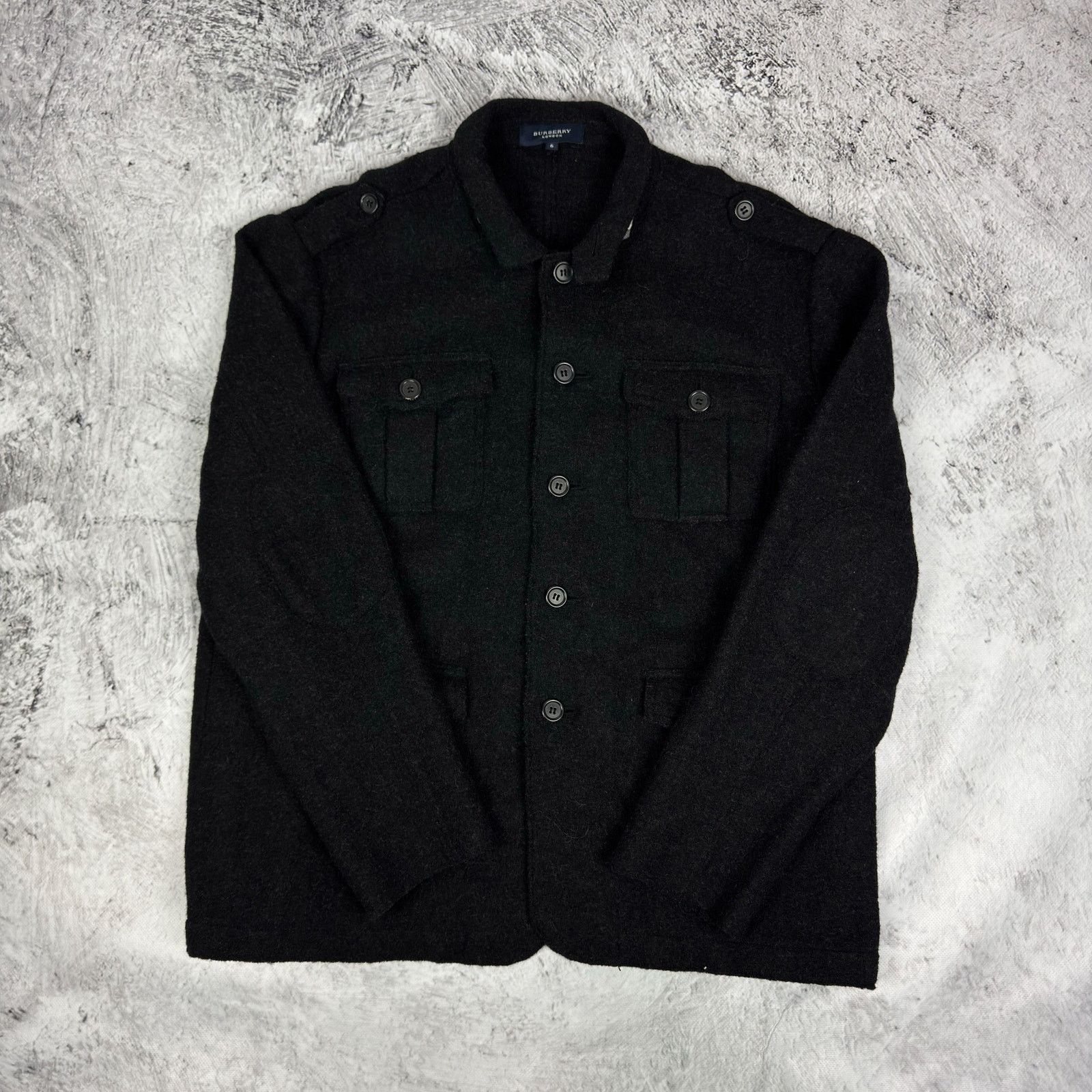 Burberry Burberry London Women's Black Front Button Utility Jacket 6 Size M / US 6-8 / IT 42-44 - 2 Thumbnail
