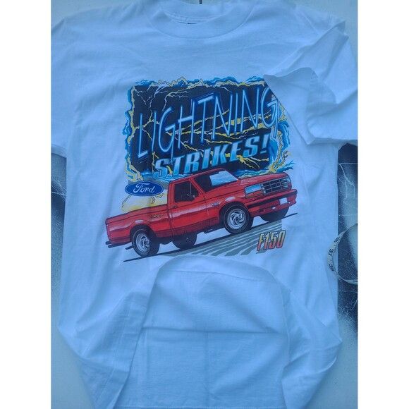 NASCAR Vintage Ford F150 Lightning Strikes t-shirt single stitch Size US M / EU 48-50 / 2 - 3 Thumbnail
