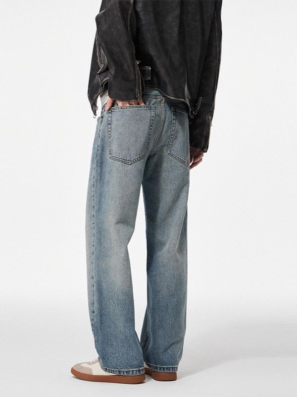 Japanese Brand Retro Cleanfit Washed Men's Casual Distressed Jeans Size US 32 / EU 48 - 3 Thumbnail