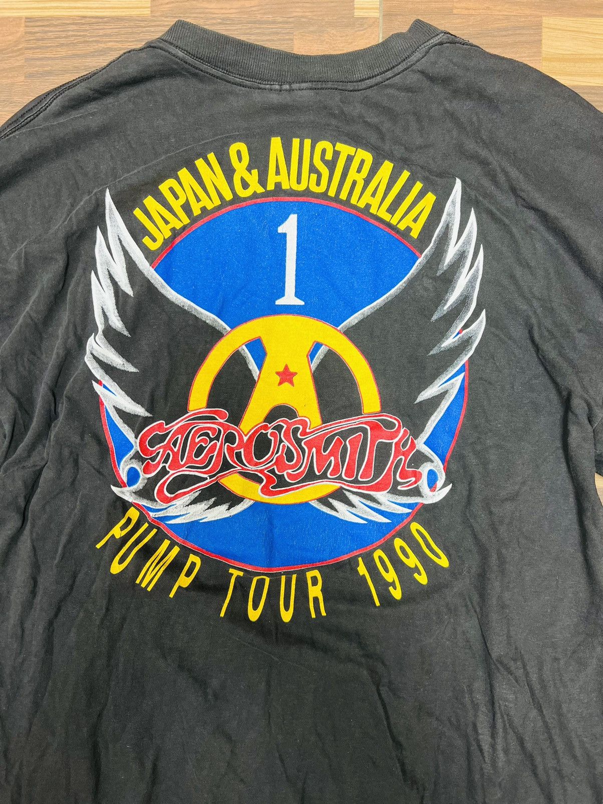 Aerosmith × Band Tees × Vintage Vintage Aerosmith Pump Tour 1990 Tee Size US XL / EU 56 / 4 - 11 Thumbnail