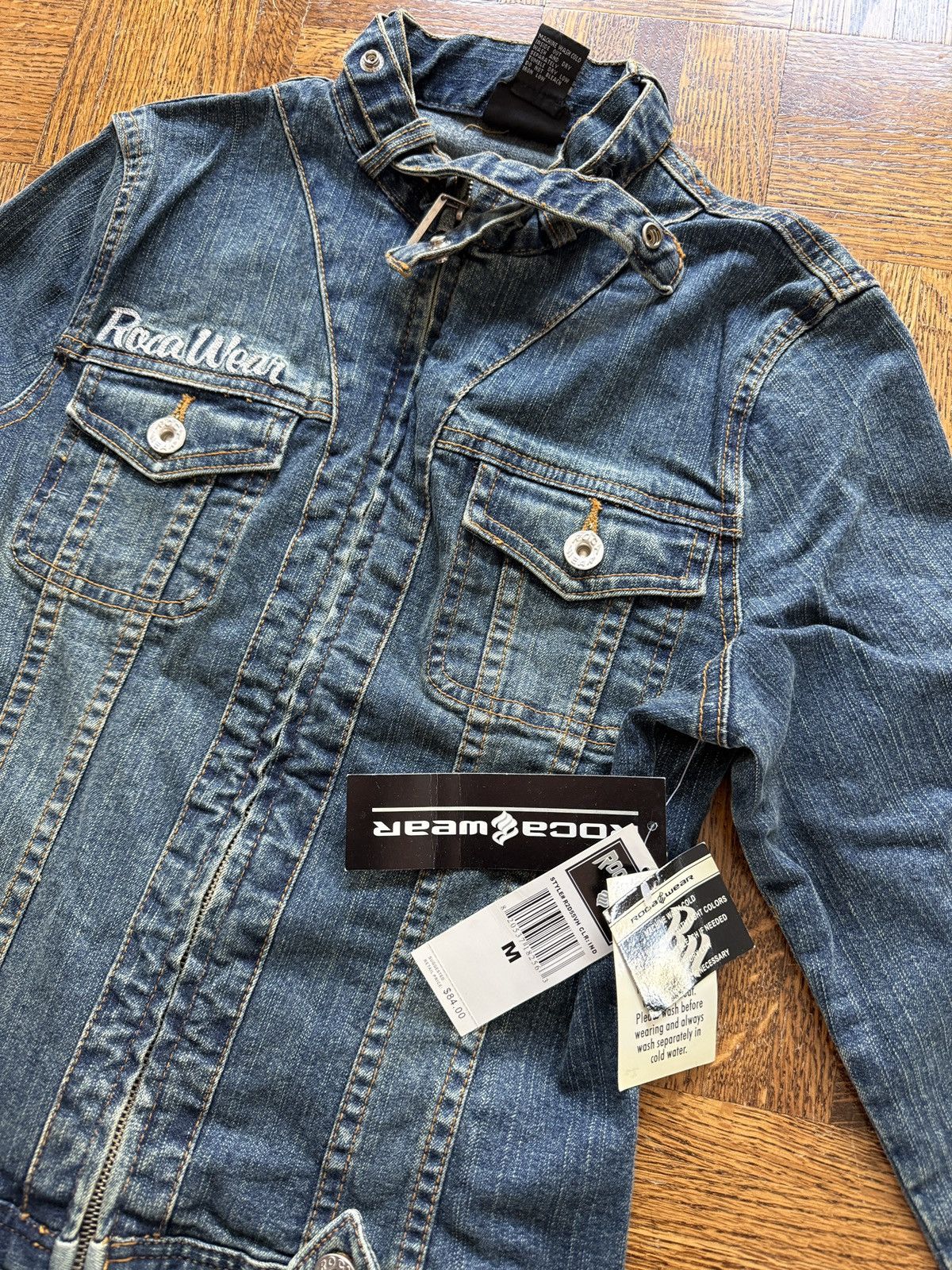 Rocawear NWT Vintage Rocawear Chain Stitched Denim Jean Jacket Size M / US 6-8 / IT 42-44 - 3 Thumbnail