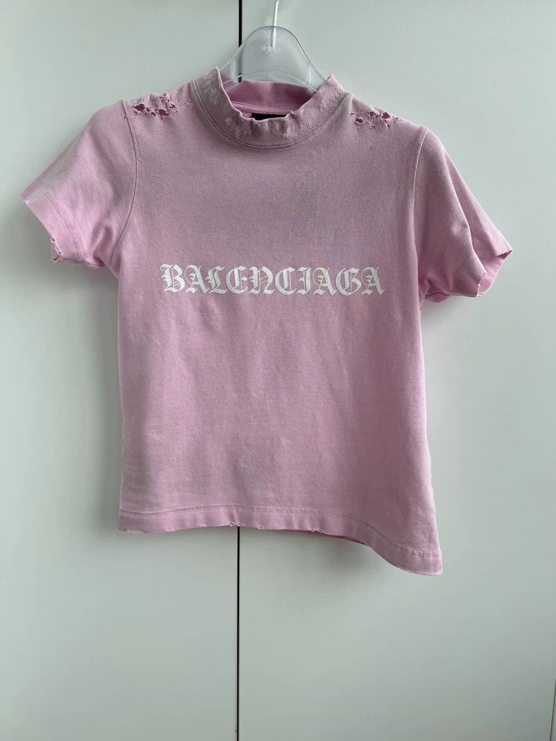 Balenciaga Balenciaga Gothic Type Bodycon T-Shirt-dmc Size US M / EU 48-50 / 2 - 1 Thumbnail