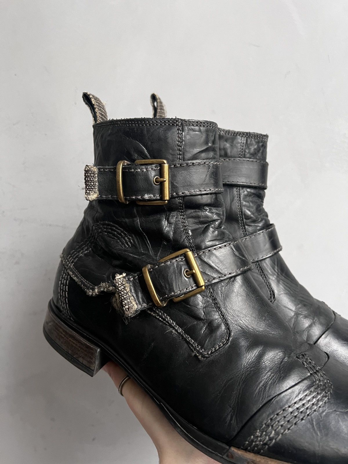 Other Archive ankle leather belted guidi style boots avant garde Size US 10 / EU 43 - 4 Thumbnail