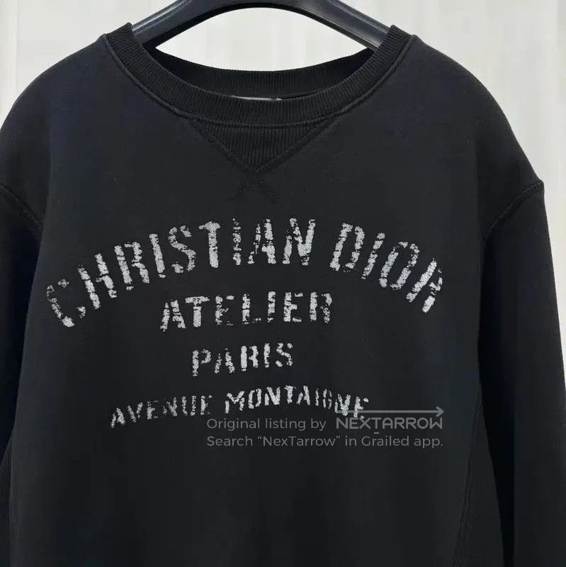 Dior Dior Men's Black Logo Long Sleeve Sweatshirt . Size US M / EU 48-50 / 2 - 3 Thumbnail