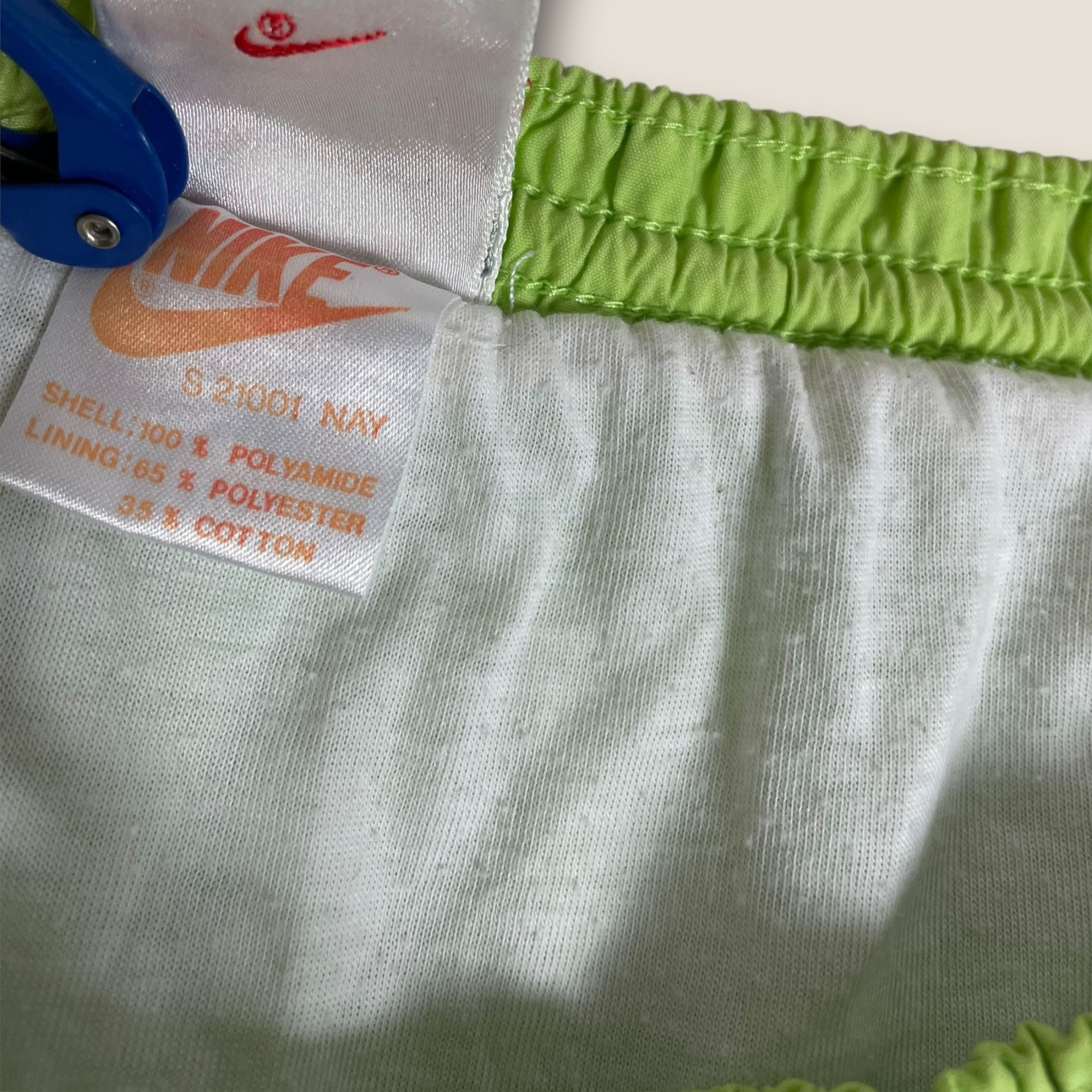 Nike Vintage 90s Nike Athletic Neon Green Running Swoosh Shorts Size US 32 / EU 48 - 4 Thumbnail