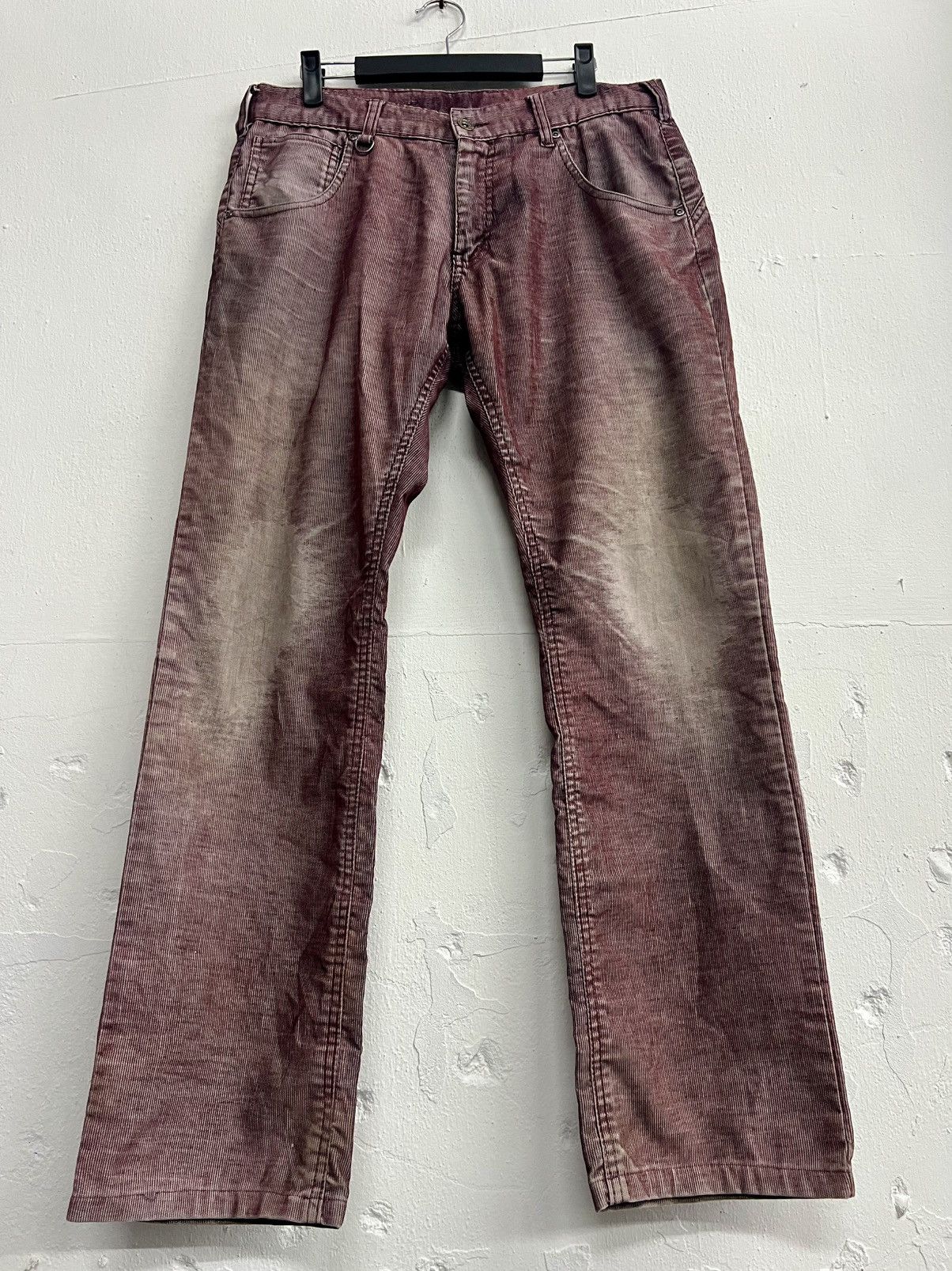 Japanese Brand Semantic Design Purple Washed Flared Corduroy Jeans Size US 34 / EU 50 - 3 Thumbnail