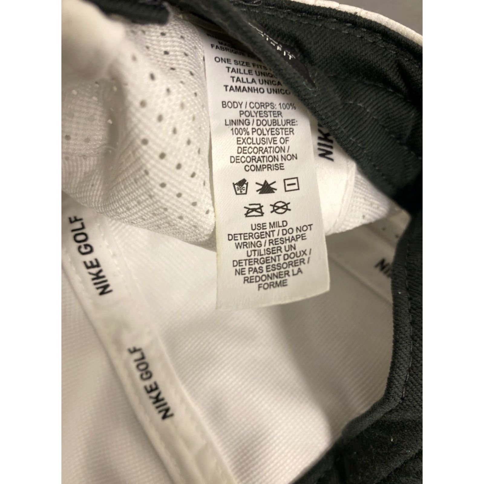 Nike Nike Golf Hat Cap Adjustable Strap Back Adult White Swoosh Logo /687 Size ONE SIZE - 8 Thumbnail
