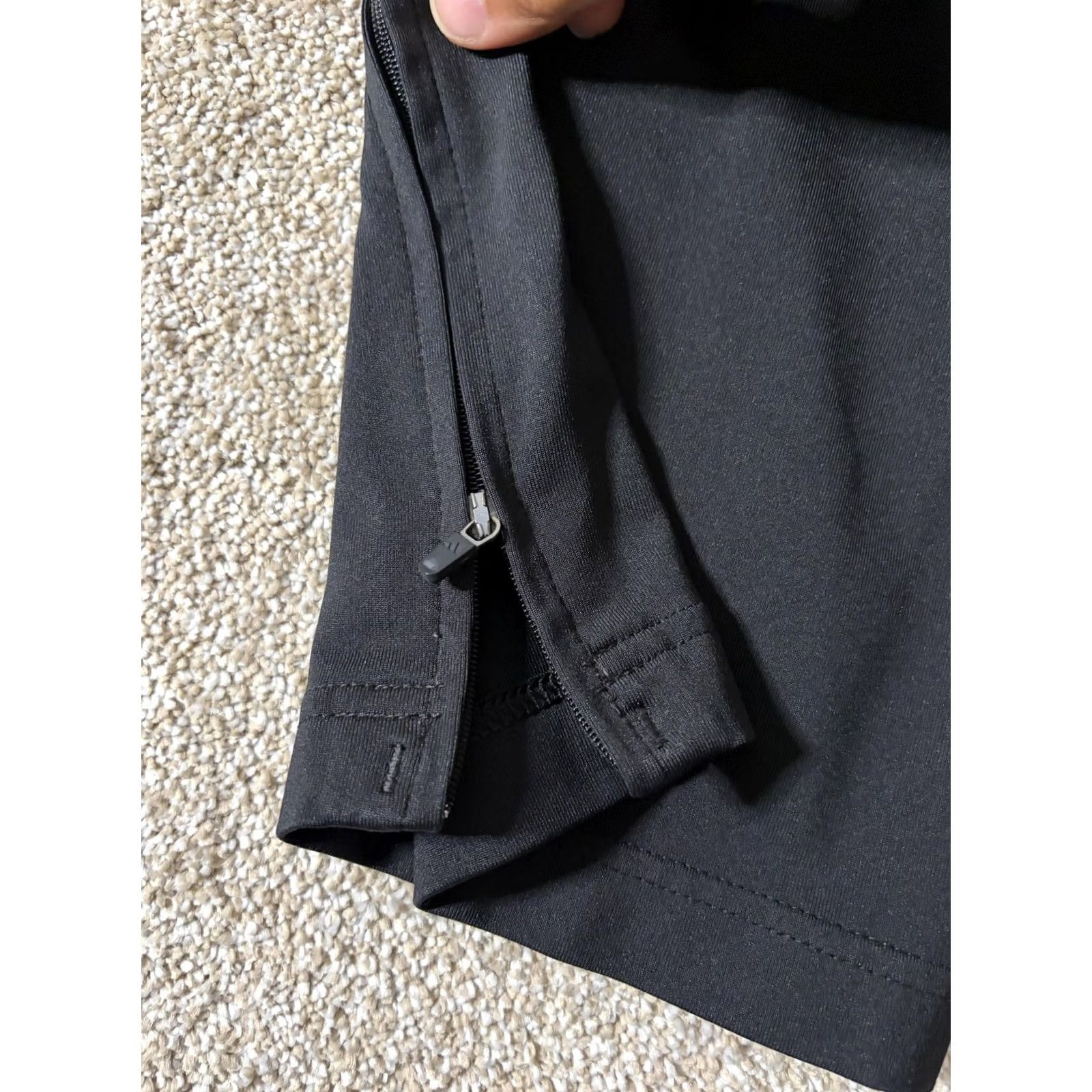 Adidas Adidas Track Pants Mens 34x30 Black 3-Stripes Reflective Zip Hem Response Pants for Running Gym Slit Size US 34 / EU 50 - 3 Thumbnail