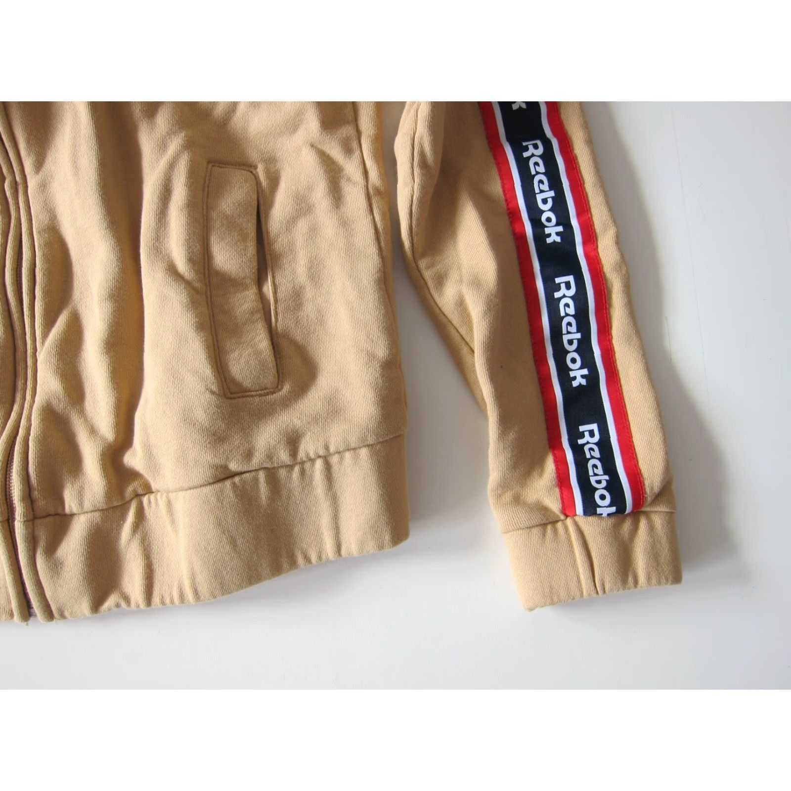 Reebok Vintage Reebok Track Jacket Women Small Full Zip 100% Cotton Brown Pocket Jacket Size S / US 4 / IT 40 - 6 Thumbnail
