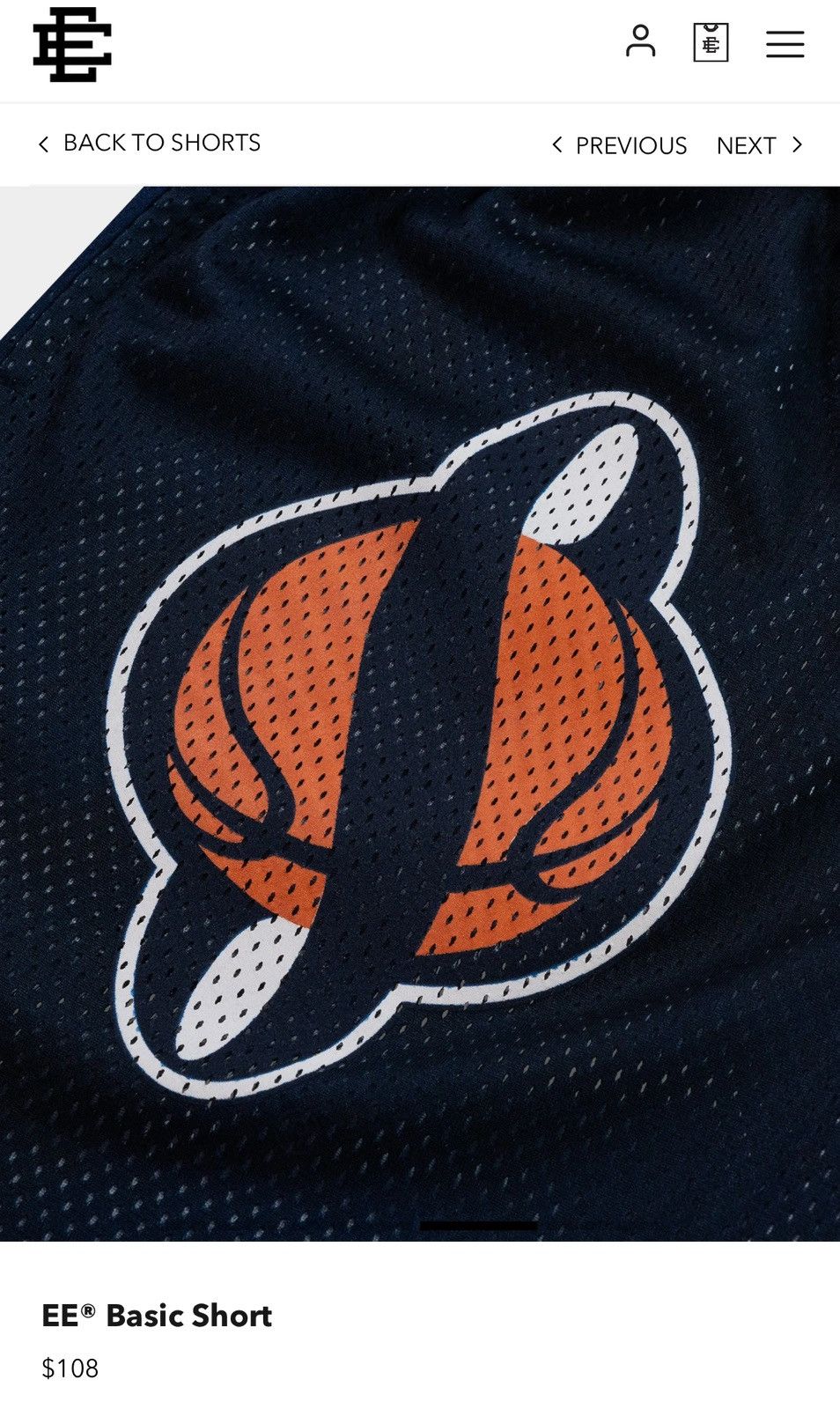 Eric Emanuel × NCAA Eric Emanuel Syracuse University Basic Shorts Large Size US 34 / EU 50 - 9 Thumbnail