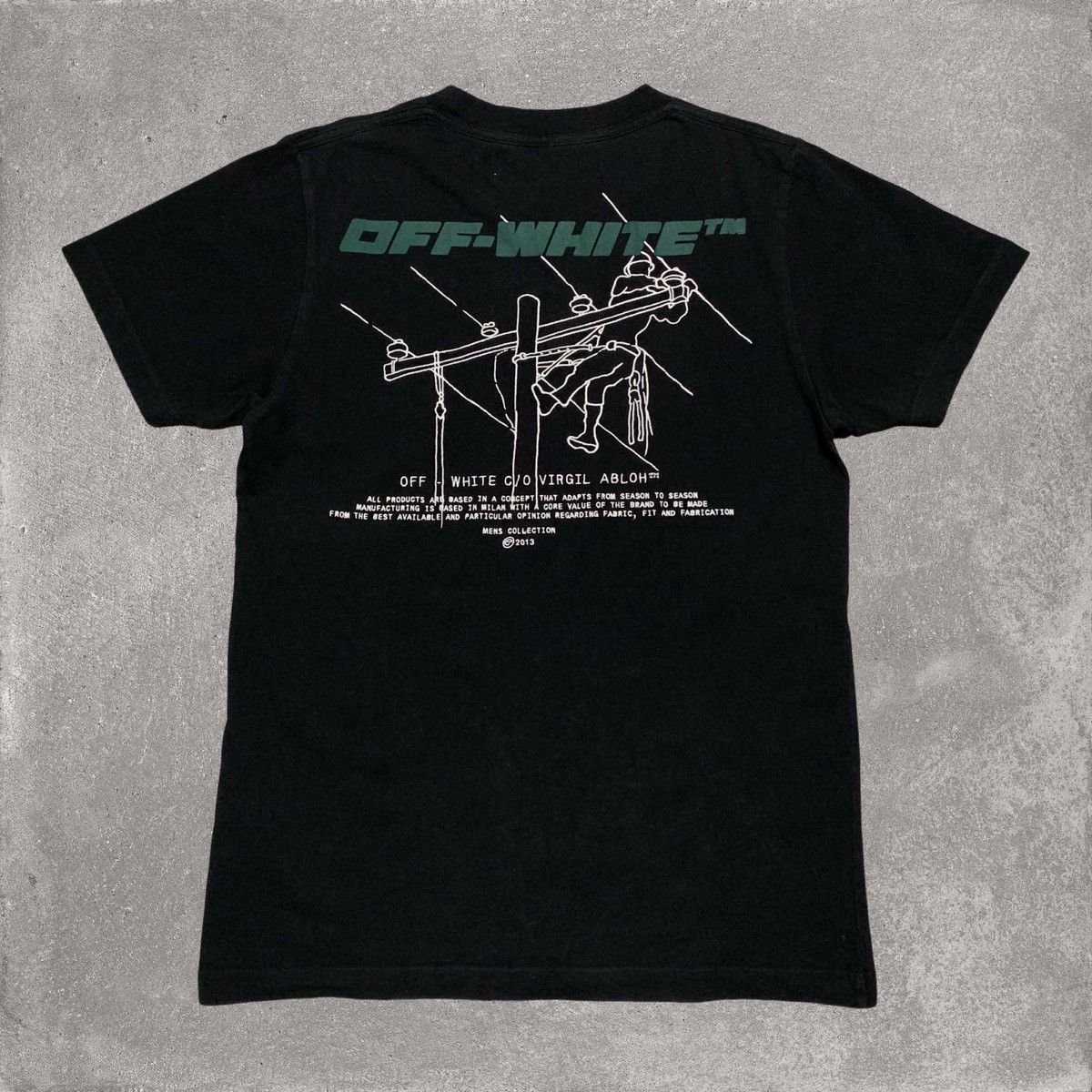 Off-White Off White Medium Trellis Worker Black Tee Virgil Abloh Size US M / EU 48-50 / 2 - 1 Thumbnail