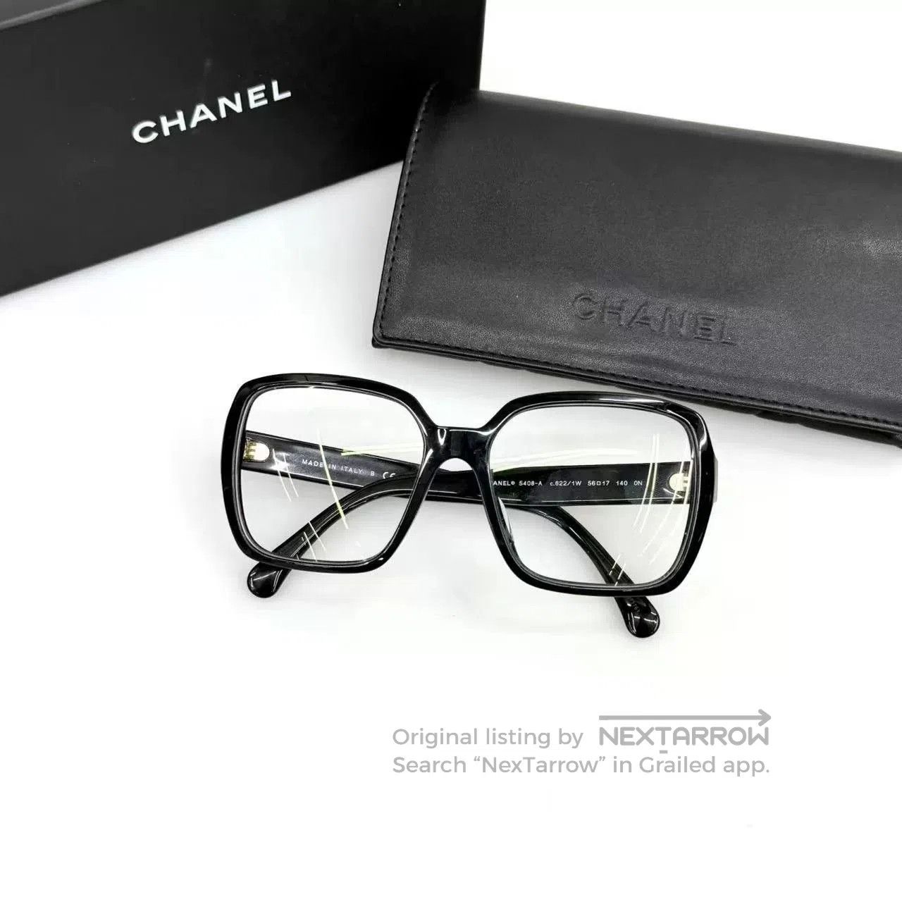 Chanel Chanel Black Gold Letter Plain Glasses. Size ONE SIZE - 4 Thumbnail