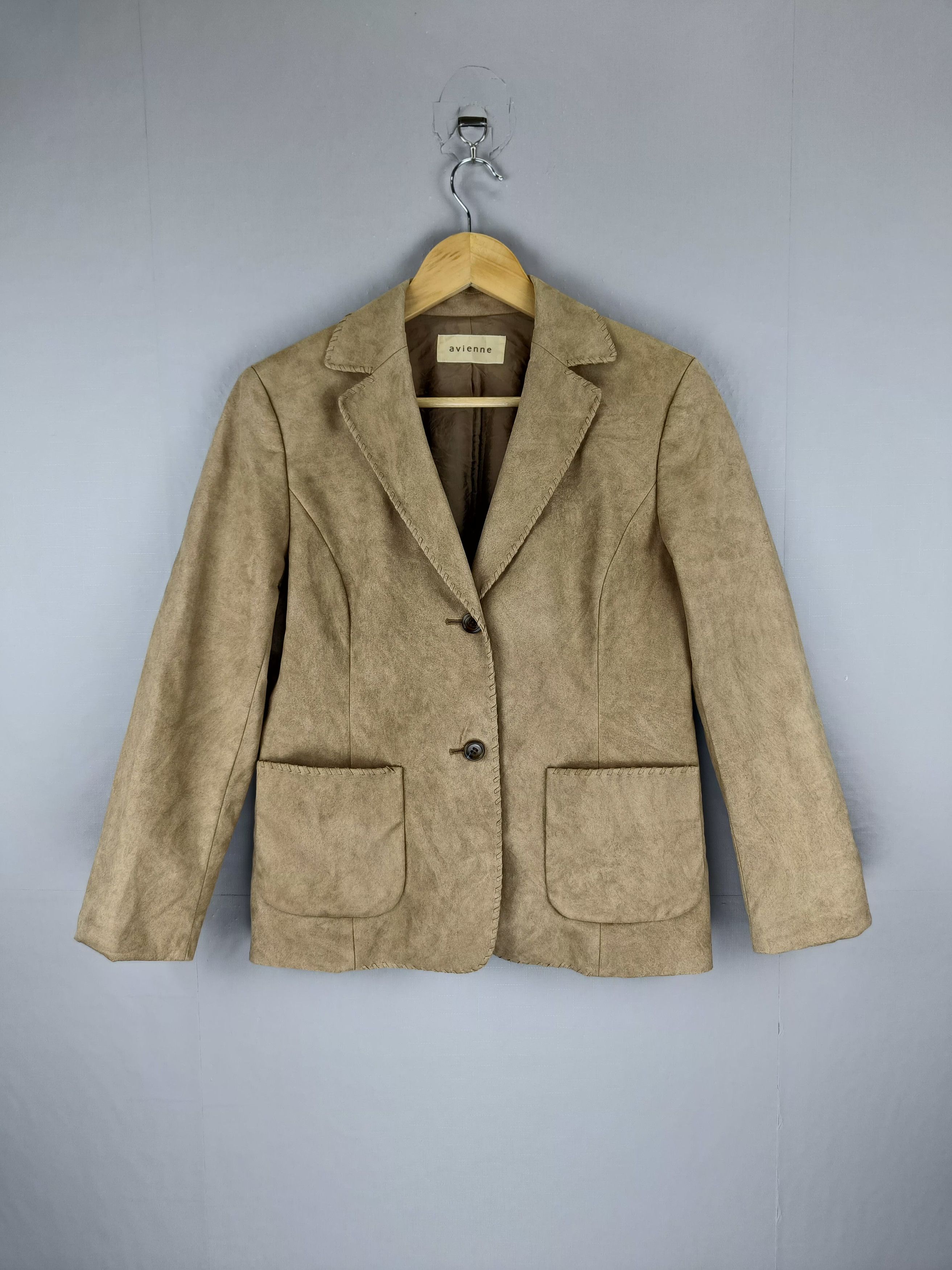 Leather Vintage Avienne Leather Blazer Size S / US 4 / IT 40 - 2 Thumbnail