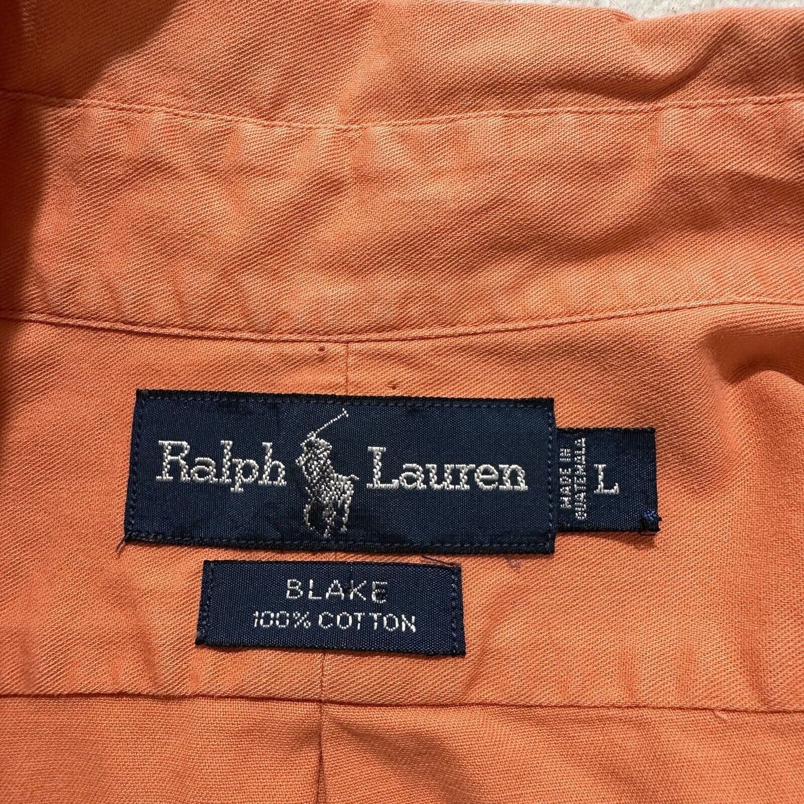 Ralph Lauren Ralph Lauren Large Blake Button Salmon Orange Dress Shirt Size US L / EU 52-54 / 3 - 3 Thumbnail