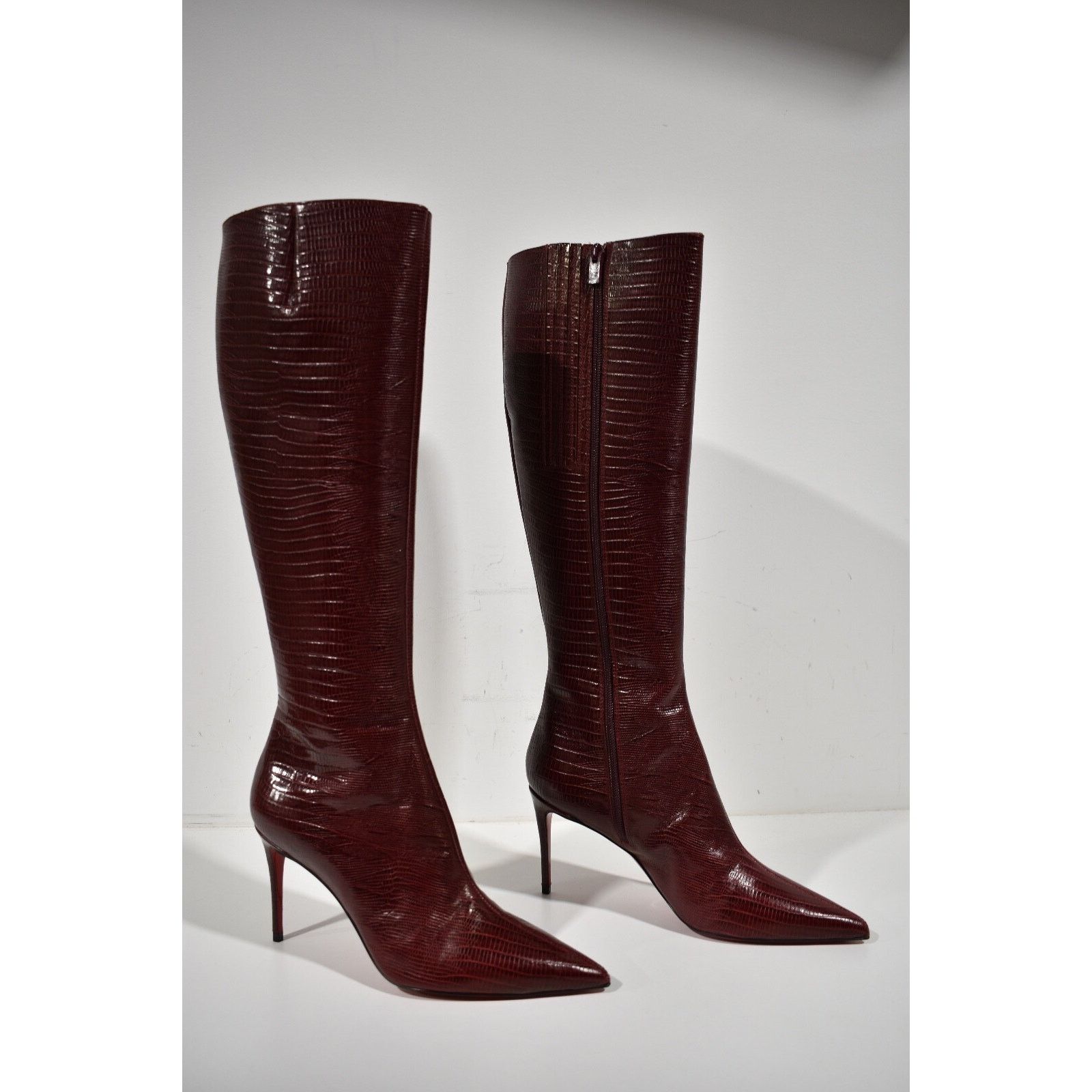 Christian Louboutin Christian Louboutin Kate Botta 85 Red Calf Lizzy Knee High Size US 10.5 / IT 40.5 - 4 Thumbnail