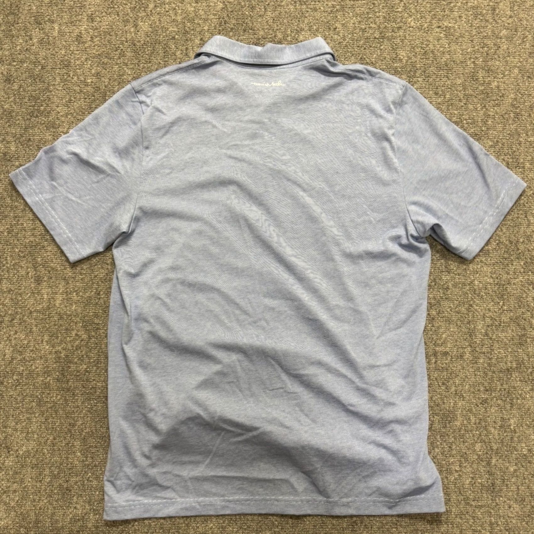 TravisMathew Travis Mathew Polo Shirt Mens L NWT Lightweight Dress Collar Golf Blue Size 42R - 2 Thumbnail