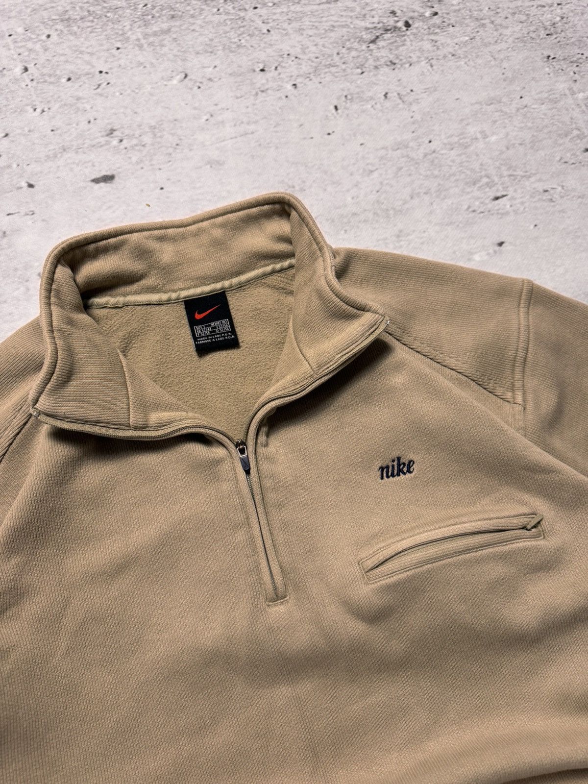 Nike × Vintage NIKE VINTAGE BASIC LOGO OVERSIZE BOXY 1/3 ZIP SWEATSHIRT Size US L / EU 52-54 / 3 - 3 Thumbnail