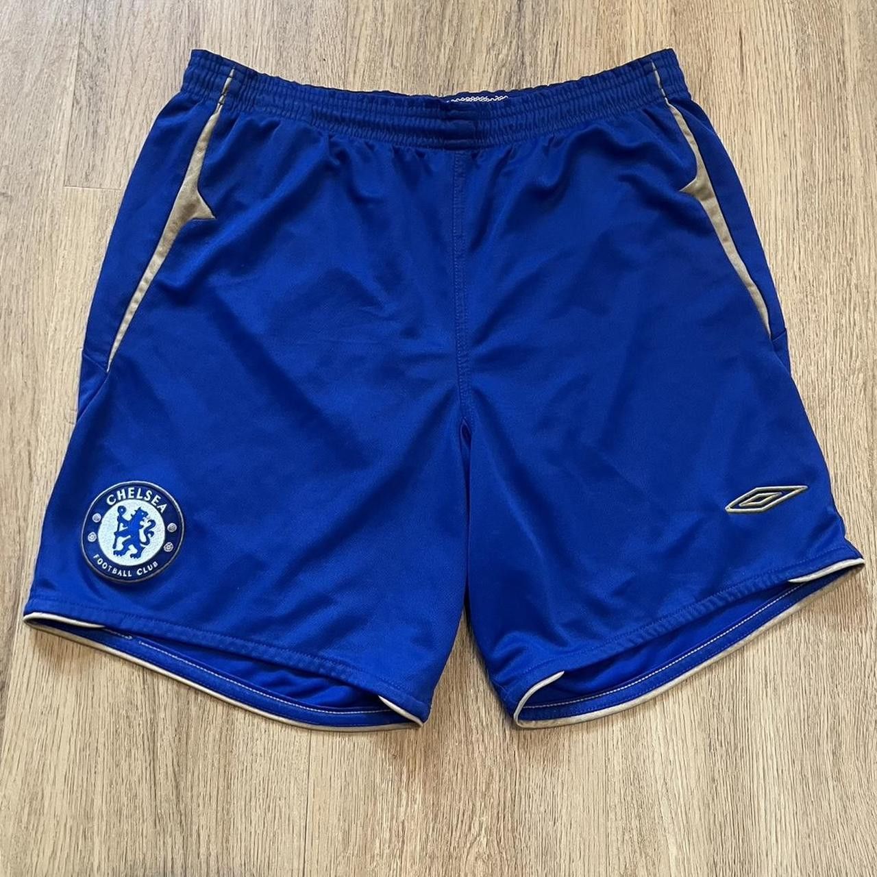 Umbro 2004-06 Chelsea FC blue and white football shorts Size US S / EU 44-46 / 1 - 1 Thumbnail