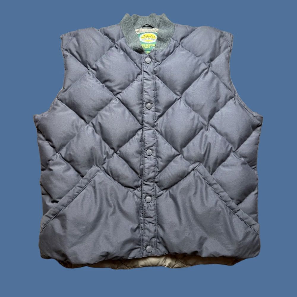 Eddie Bauer VINTAGE Eddie Bauer Vest Down Quilted Full Zip Puffer Mens XL Tall Gray Navy? Size US XL / EU 56 / 4 - 1 Thumbnail