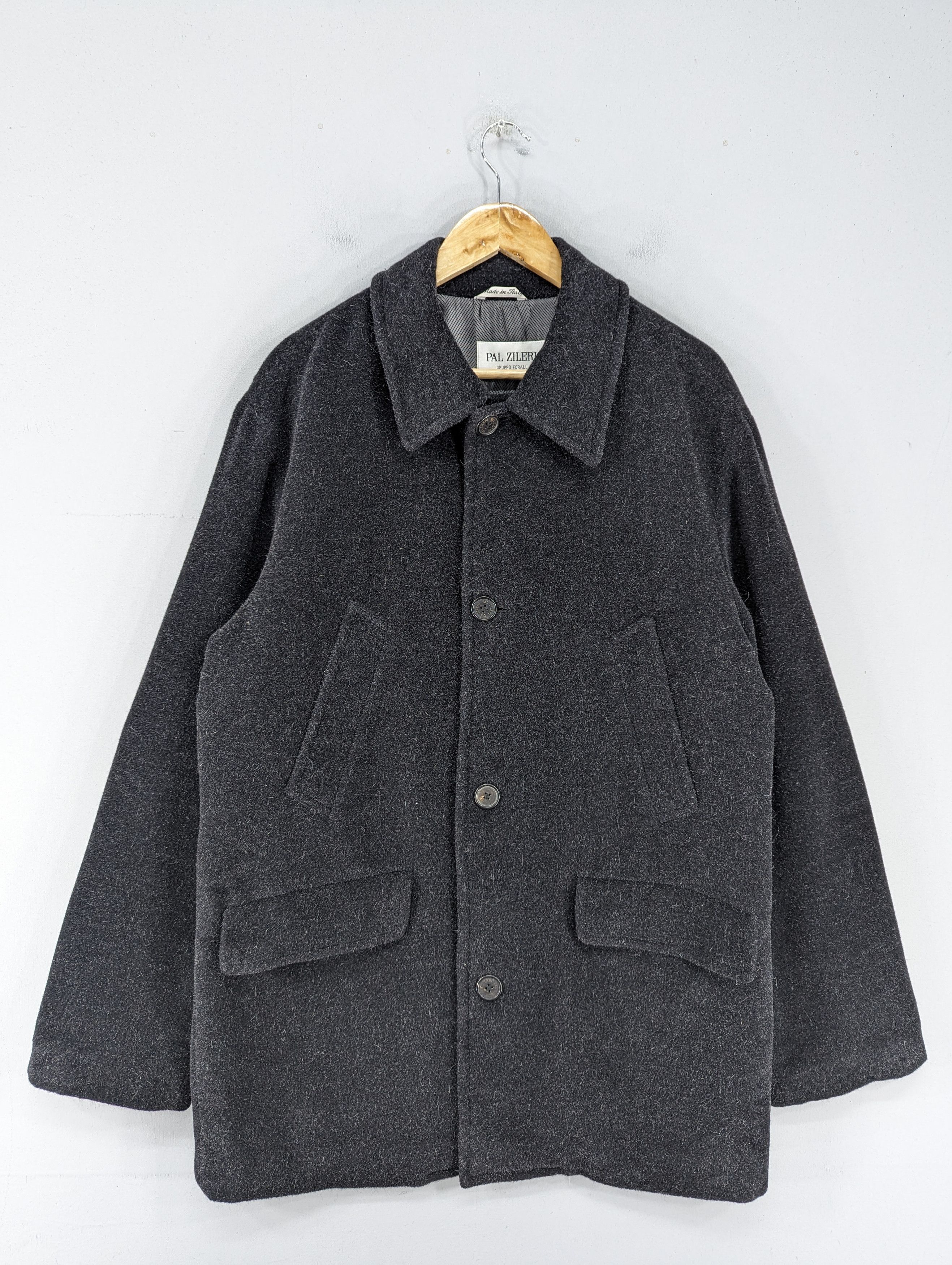 image of Cashmere Wool x Italian Designers Pal Zileri Wool Mohair Button Ups Coat Jacket, Men's (Size Large)