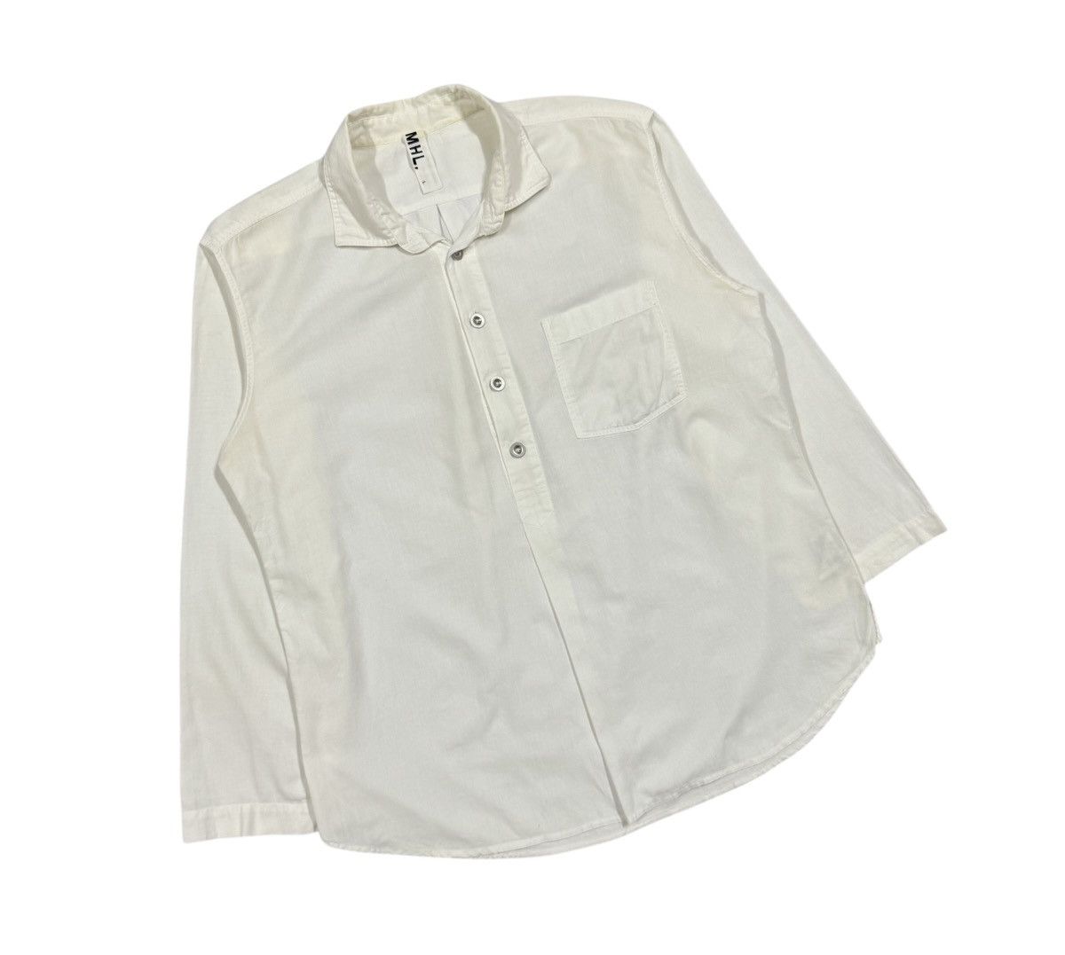 Margaret Howell MHL Margaret Howell Pullover Steal Button Military Shirt Size US L / EU 52-54 / 3 - 7 Thumbnail