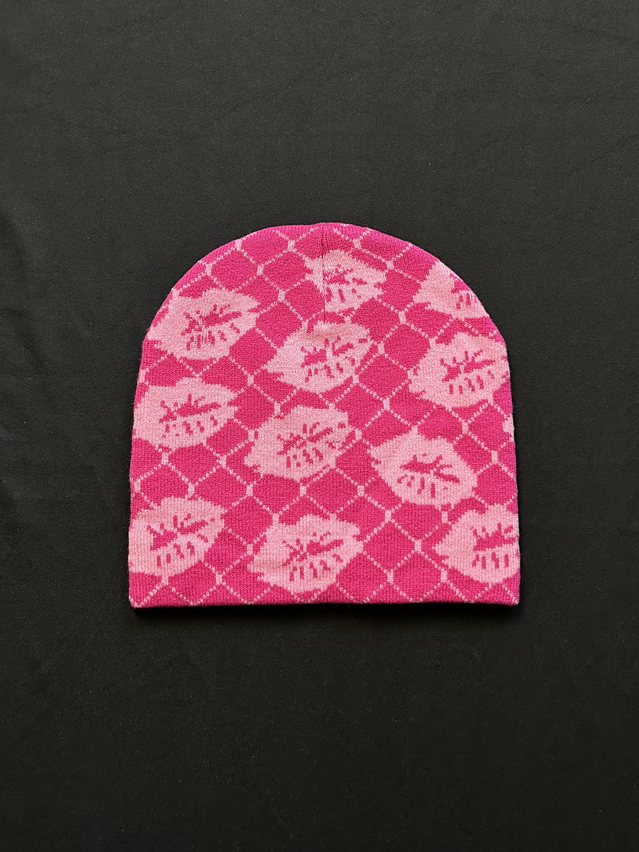 Japanese Brand Rare Dream Don’t Cost Graphic No Cuff Pink Beanie Hat OS Size ONE SIZE - 5 Thumbnail