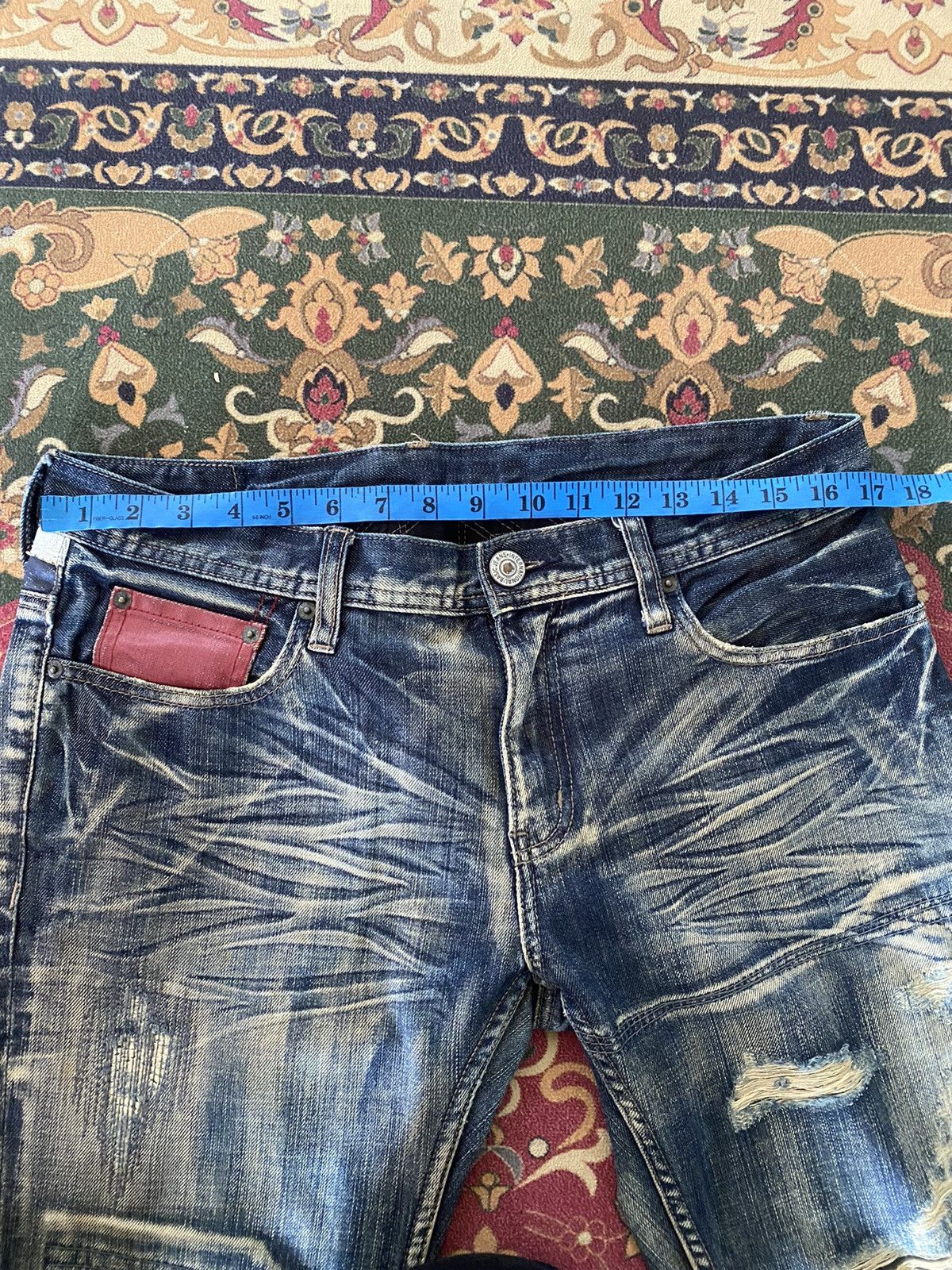 Japanese Brand 🔥RARE🔥Vintage EDGE RUPERT Slimfit Distressed Denim Size US 34 / EU 50 - 14 Thumbnail