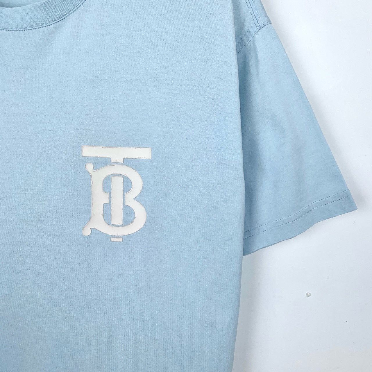 Burberry Burberry T-Shirt Blue TB Logo Printed Cotton Tee (Size XS) Size US XS / EU 42 / 0 - 6 Thumbnail