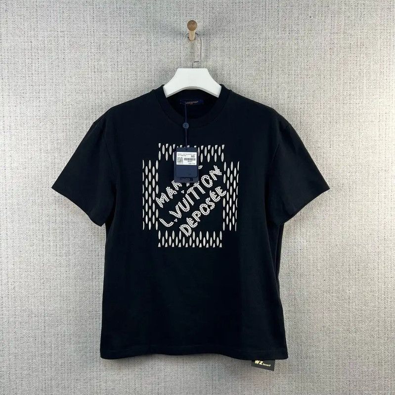 Louis Vuitton Louis Vuitton Black Cotton Embroidered T-Shirt 0089 Size US M / EU 48-50 / 2 - 1 Thumbnail