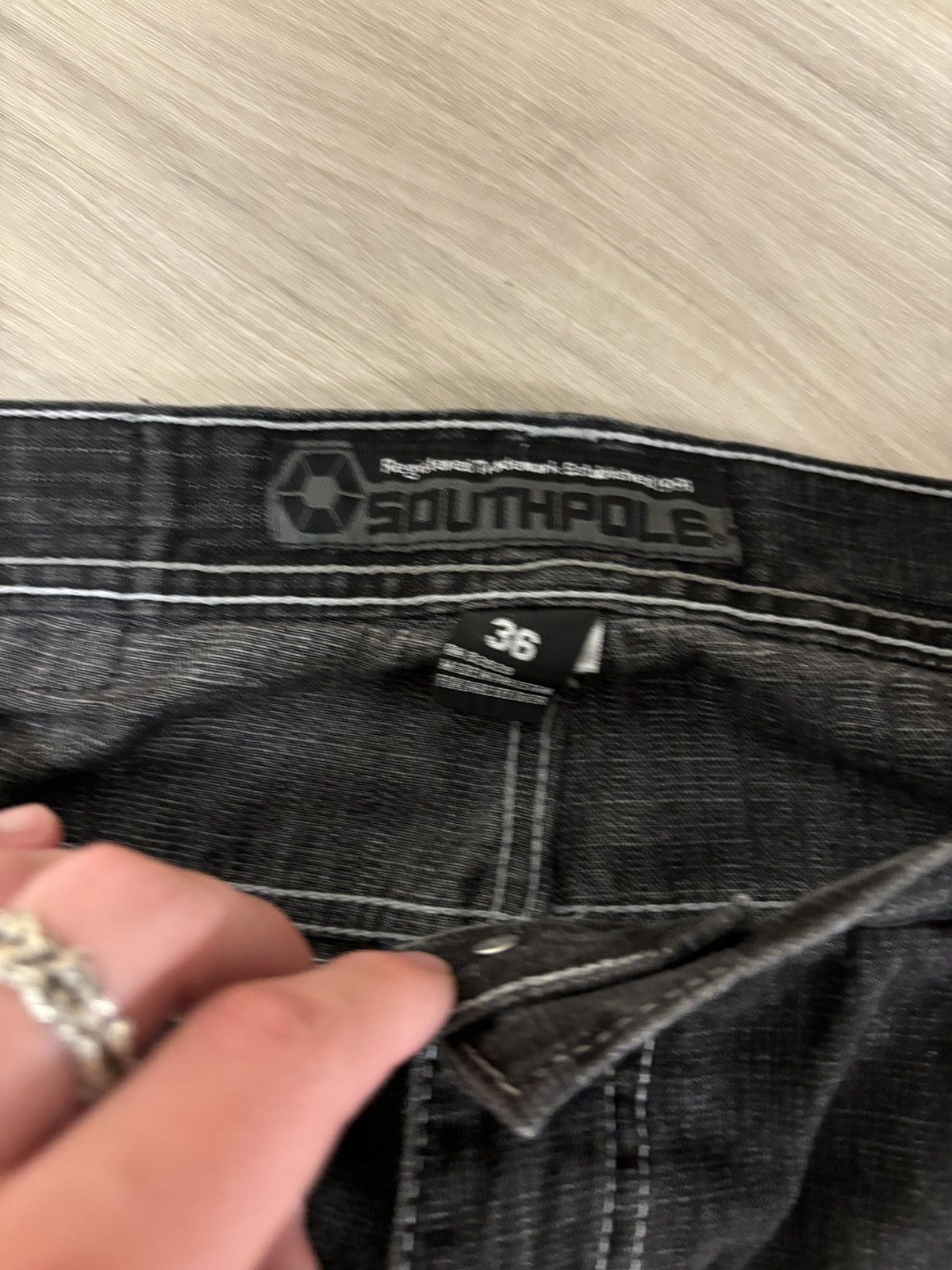 Southpole Faded black gold tab Southpoles | Grailed