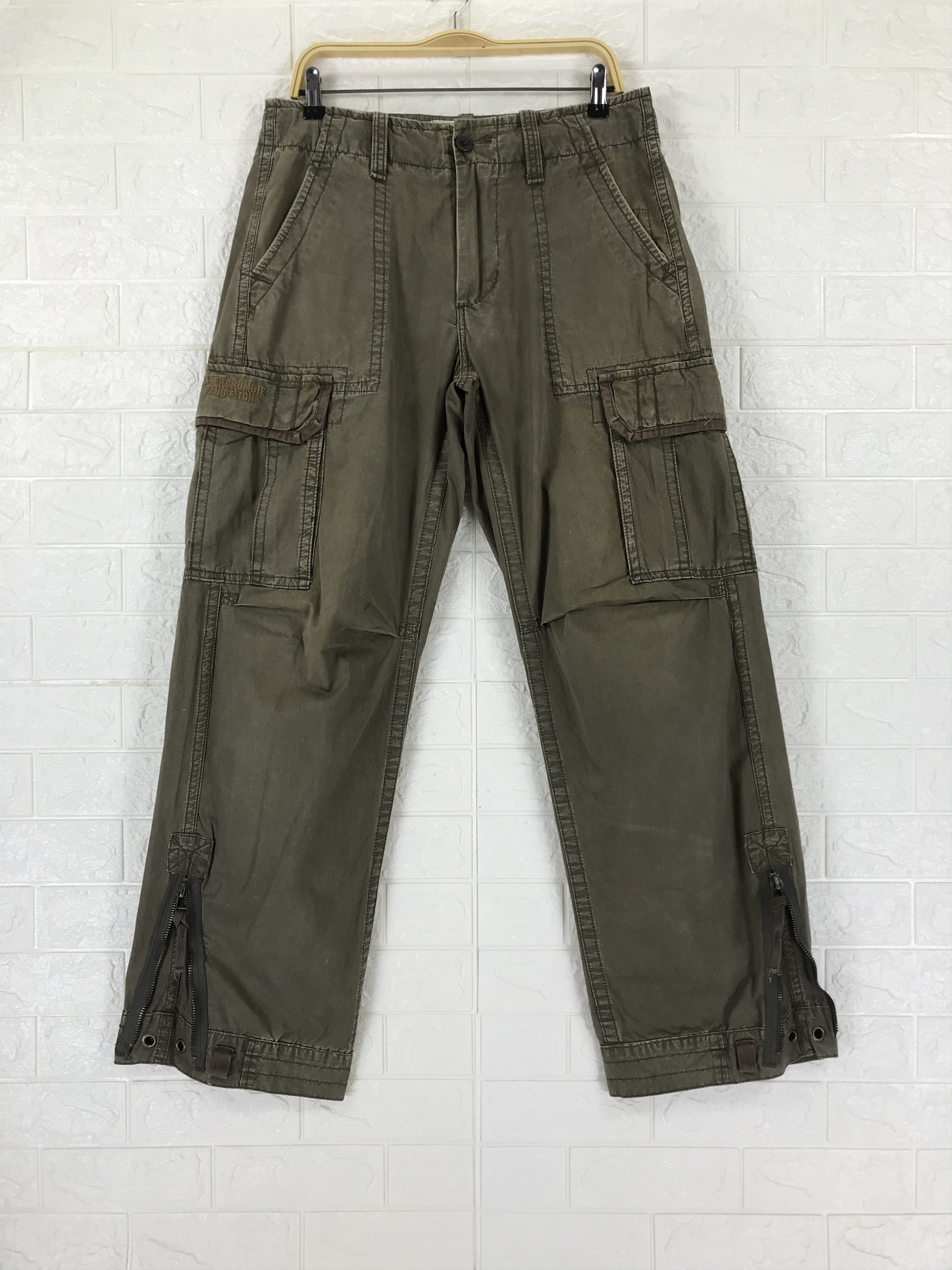 Vintage Abercrombie & Fitch Cargo Zipper Wide Leg Pants