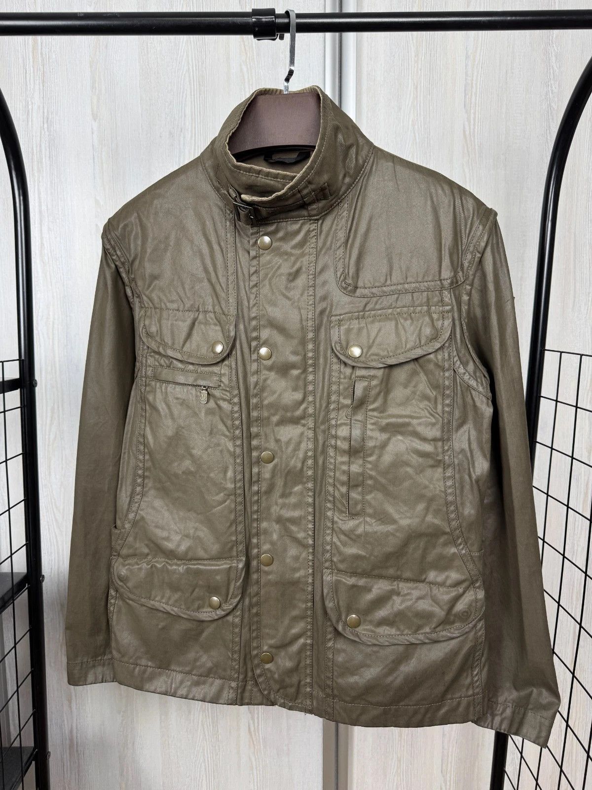 Belstaff Belstaff New Maple khaki green luxury jacket moto jacket Size US M / EU 48-50 / 2 - 3 Thumbnail