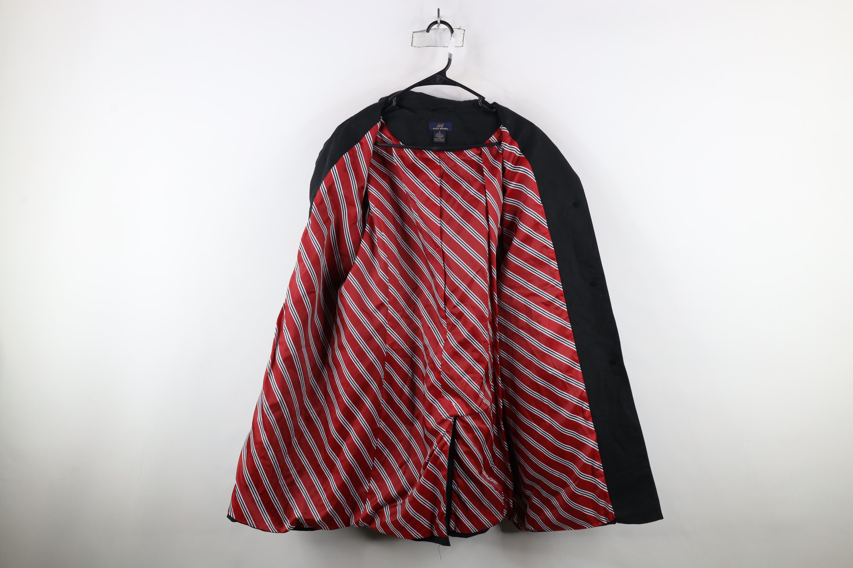 Brooks Brothers × Vintage Brooks Brothers Lined Full Button Trench Coat Jacket Black Size XL / US 12-14 / IT 48-50 - 9 Thumbnail