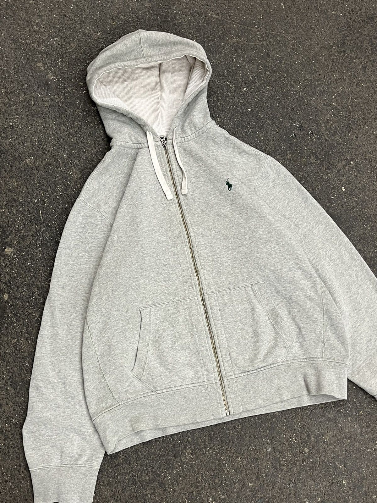 Polo Ralph Lauren × Vintage Polo Ralph Lauren vintage thermal lined zip up hoodie preppy Size US XXL / EU 58 / 5 - 2 Thumbnail