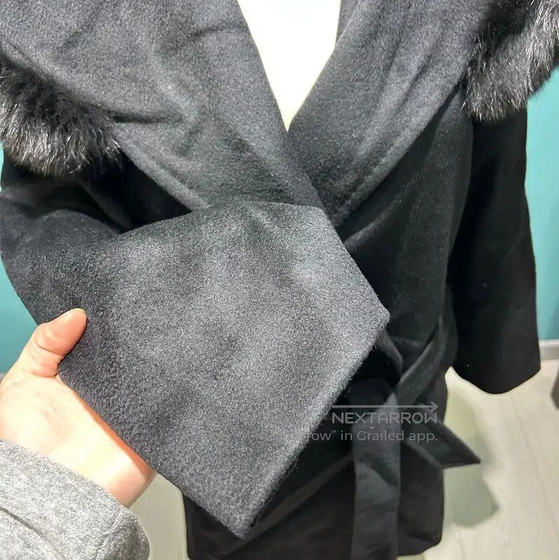 Max Mara MaxMara Black Cashmere Long Coat . Size S / US 4 / IT 40 - 4 Thumbnail
