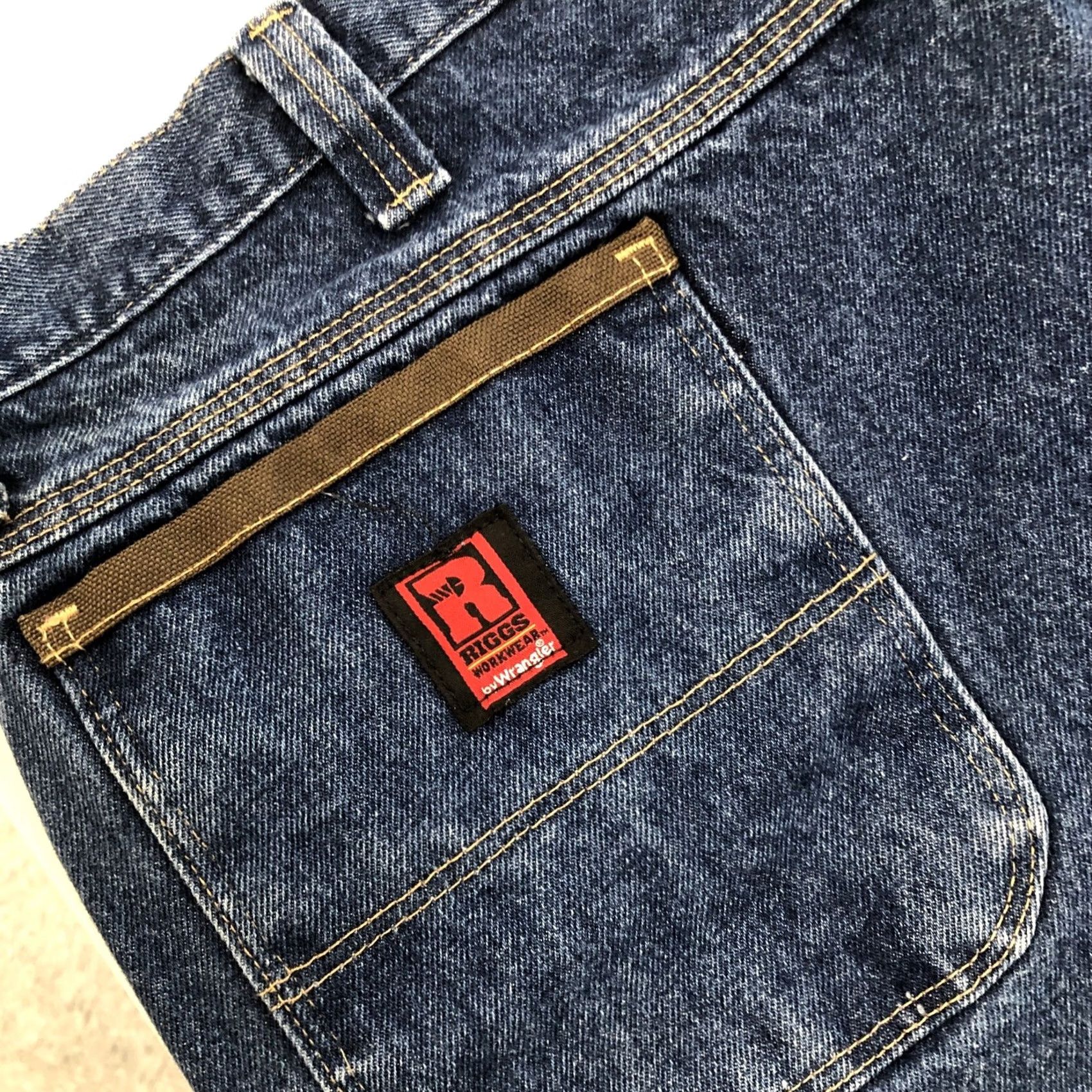 Wrangler Wrangler RIGGS Workwear Jeans Denim Carpenter 44x31.5 Blue 5-Pocket Regular Straight High Rise Mens Jeans Size US 44 / EU 60 - 5 Thumbnail