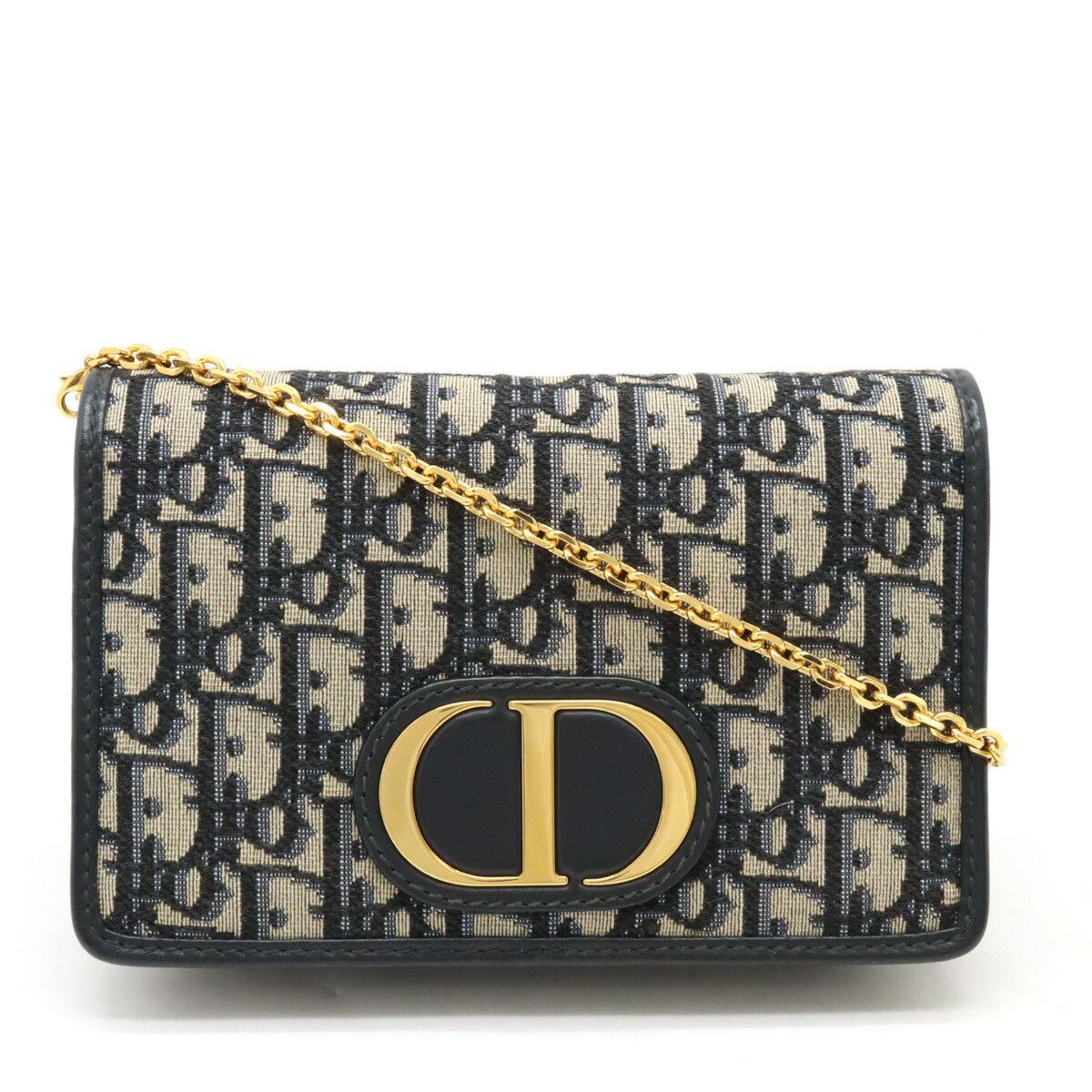 Dior Christian Dior Oblique Jacquard 30 Montaigne 2-In-1 2Way Shoulder Bag S2086Utzq_M928 Leather Shoulder Bag S2086Utzq_M928 in Blue, Women's