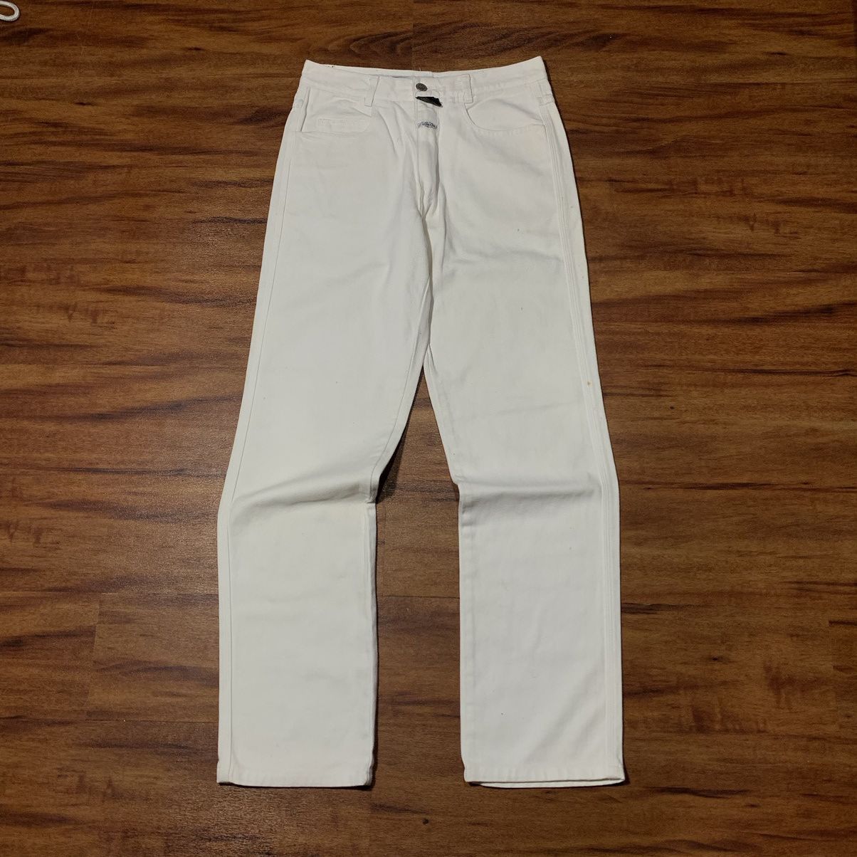 Marithe + Francois Girbaud Marithe Francois Girbaud White Denim Pant Size US 29 - 1 Thumbnail