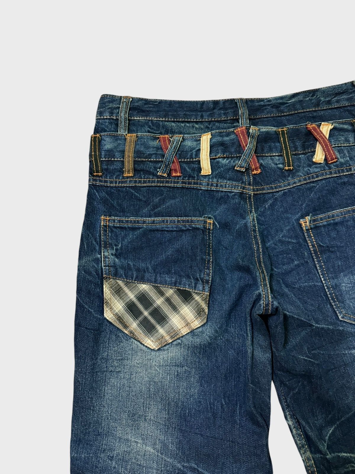 Hysteric Glamour NYLAUS DOUBLE WAIST PLAID TARTAN CLAW MARK DENIM PANTS Size US 30 / EU 46 - 12 Thumbnail