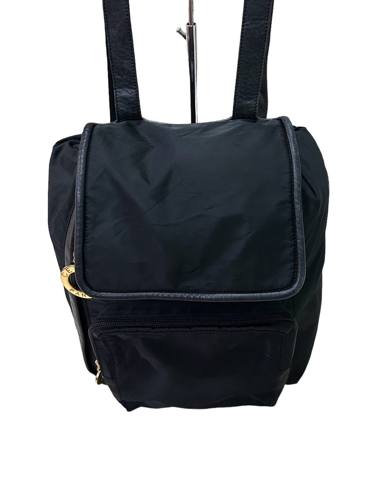 Celine AUTHENTIC CELINE BLACK NYLON BACKPACK Size ONE SIZE - 2 Thumbnail