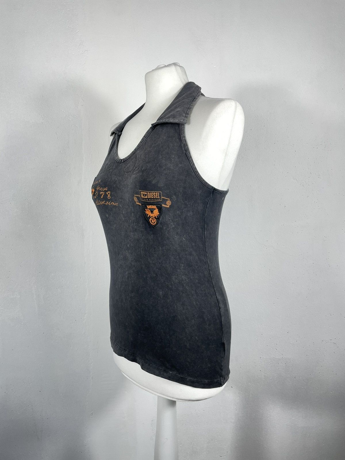 Diesel Y2K Diesel Vintage Retro Smoke Tank Top Polo Blouse 00s Size M / US 6-8 / IT 42-44 - 3 Thumbnail