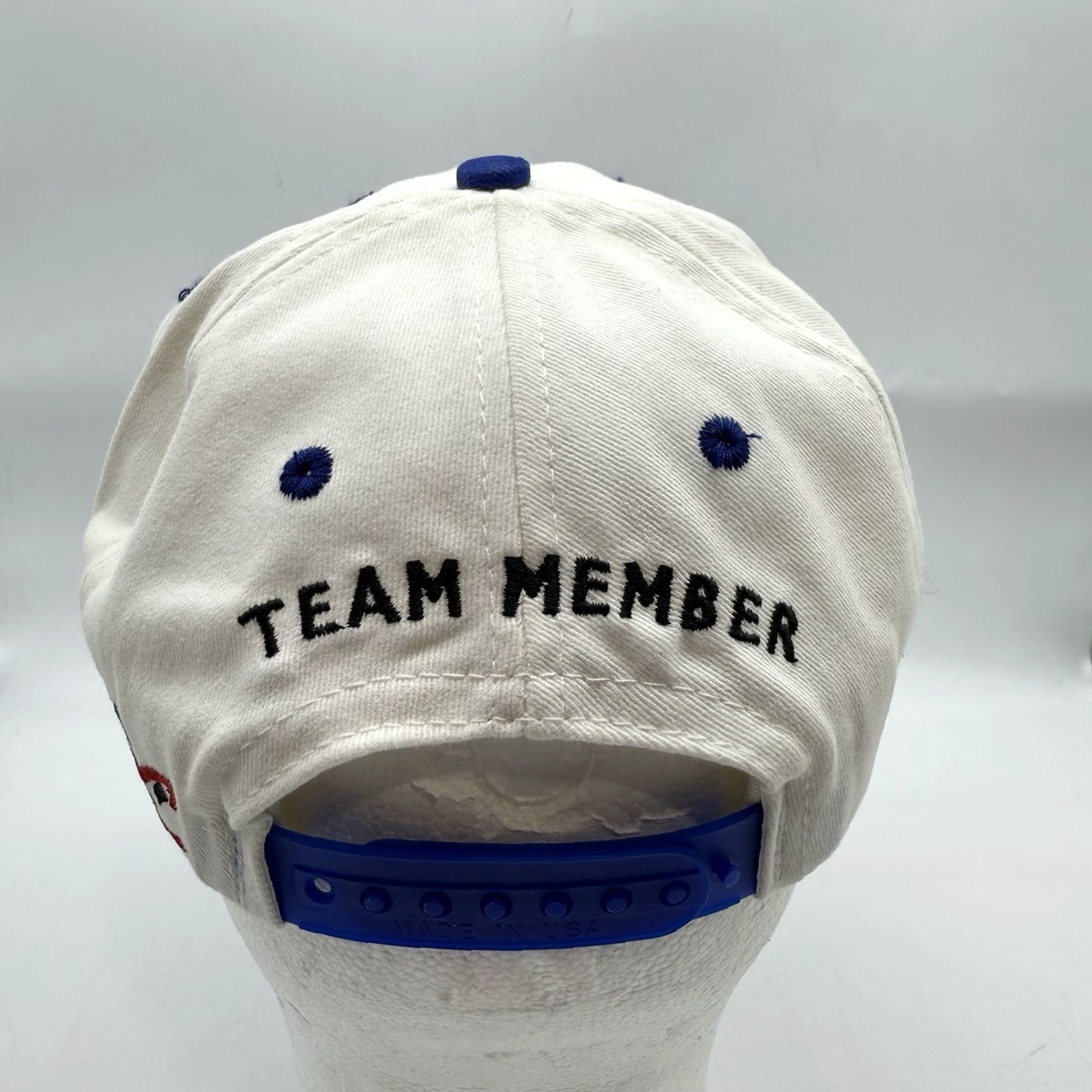 Vintage VINTAGE Nascar Hat Cap Snap Back White Ford #88 Racing Team Quality Care Navy? Size ONE SIZE - 4 Thumbnail
